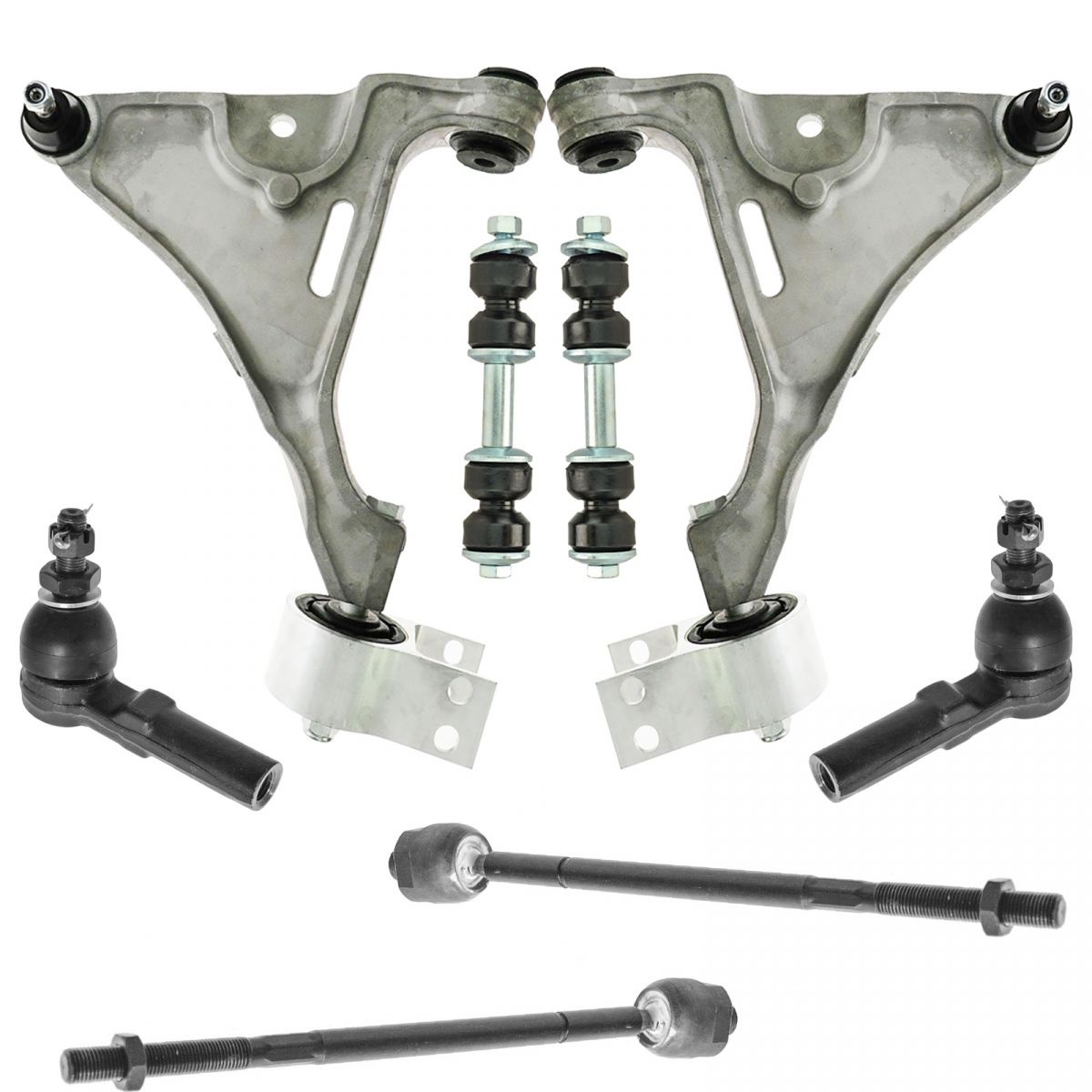 8 Piece Front /& Rear Suspension Kit Control Arms Ball Joints Sway Bar End Links