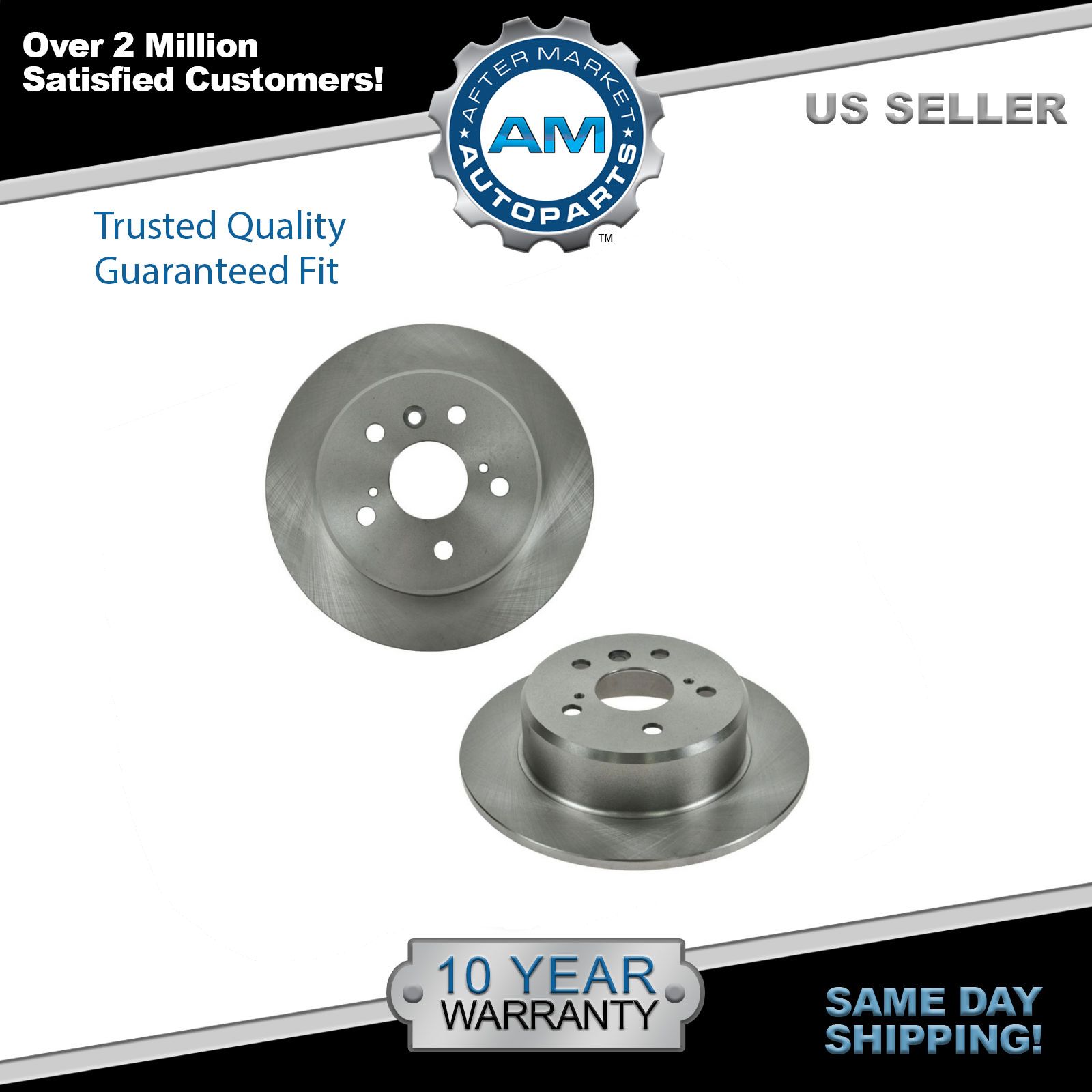 Set of 2 Front+2 Rear Disc Brake Rotors Brembo For Lexus RX300 Toyota Highlander