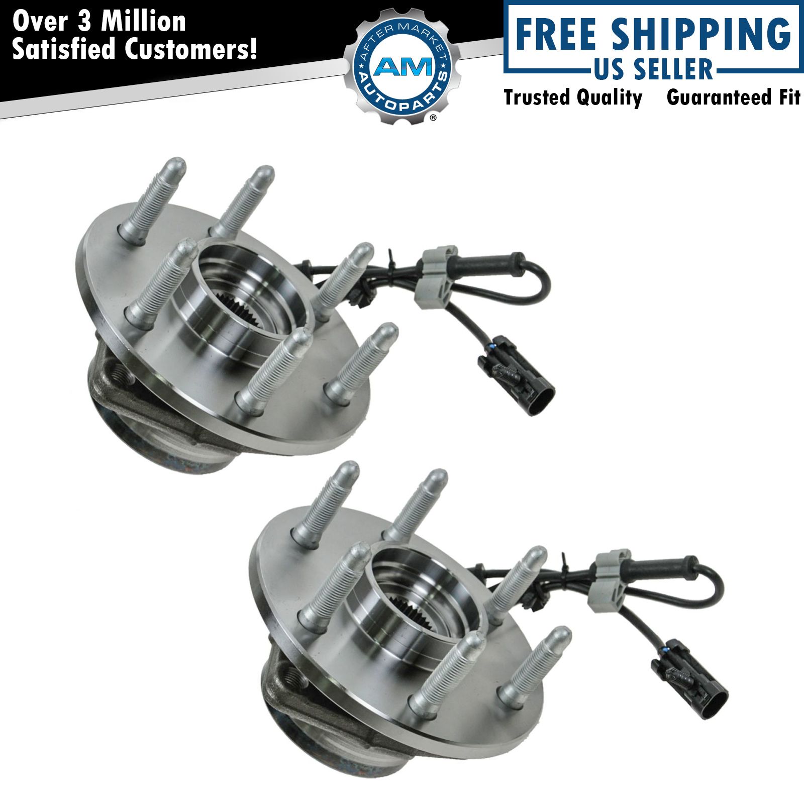 2 Front Wheel Bearing Hub Assembly 4x4 Chevy Silverado Tahoe GMC Sierra