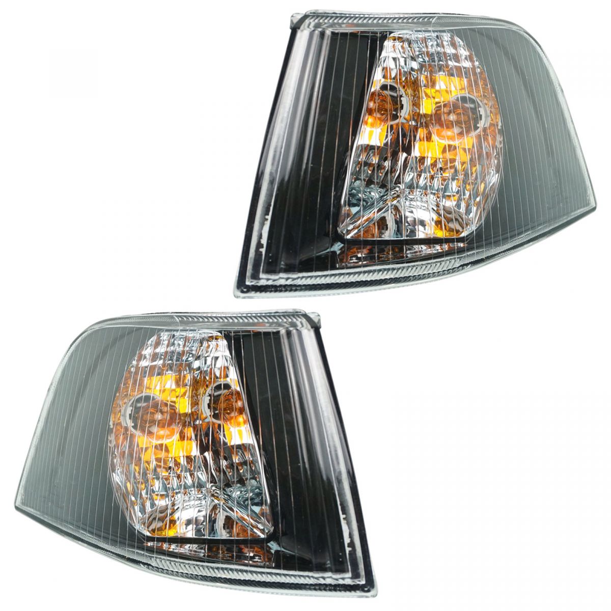 Black Bezel Side Marker Parking Turn Signal Corner Light Lamp Left for Volvo S40