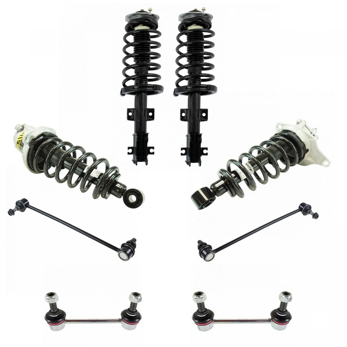 Front Rear Complete Quick Loaded Strut Spring Assembly Shock Sway Link