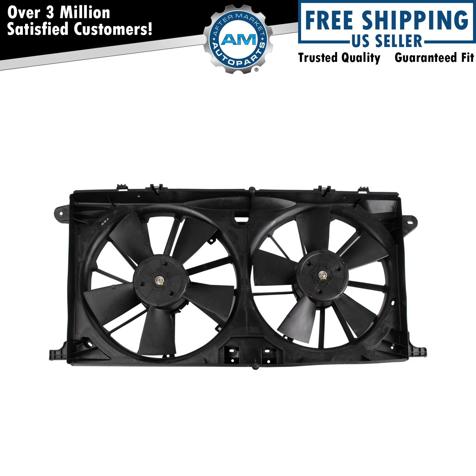 Radiator & Condenser Cooling Fan Assembly Direct Fit for F150 2.7L 3.5L 5.0L