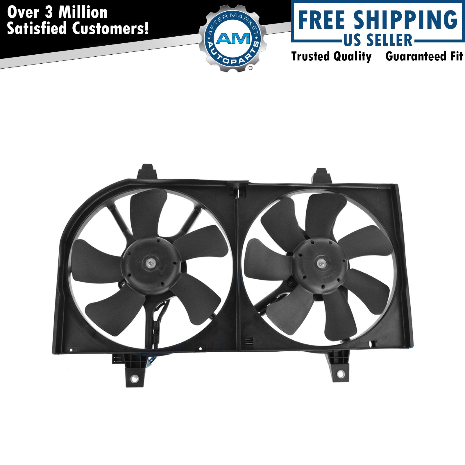 Dual Radiator Cooling Fan w/ Motor for 0001 Nissan Sentra