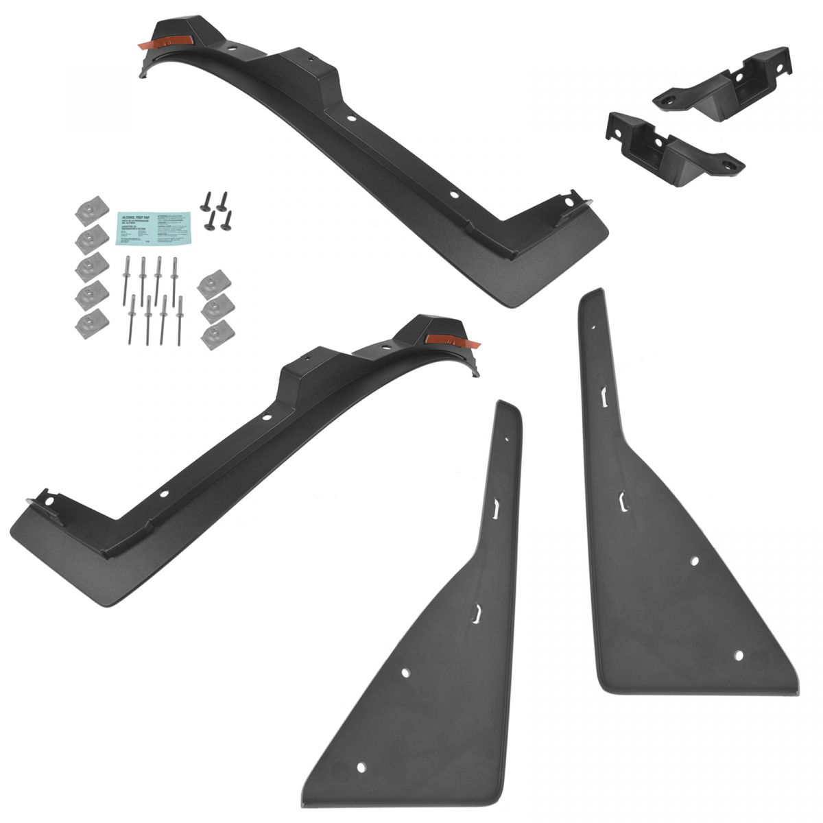 OEM Splash Guard Mud Flap Molded Textured Black Kit Set of 4 for Chevy