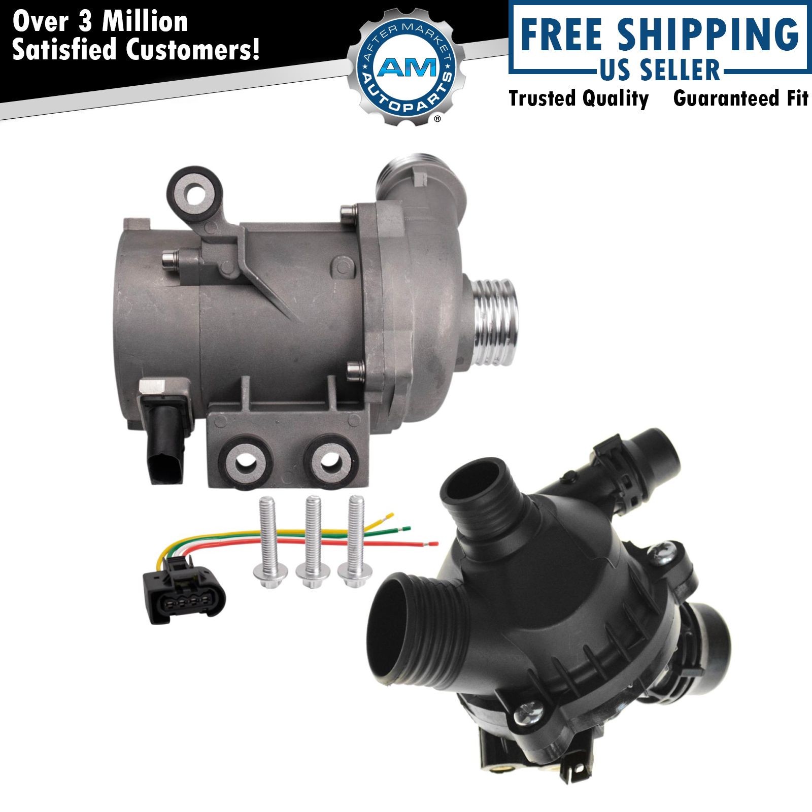 Electric Water Pump & Thermostat with Housing Kit for BMW