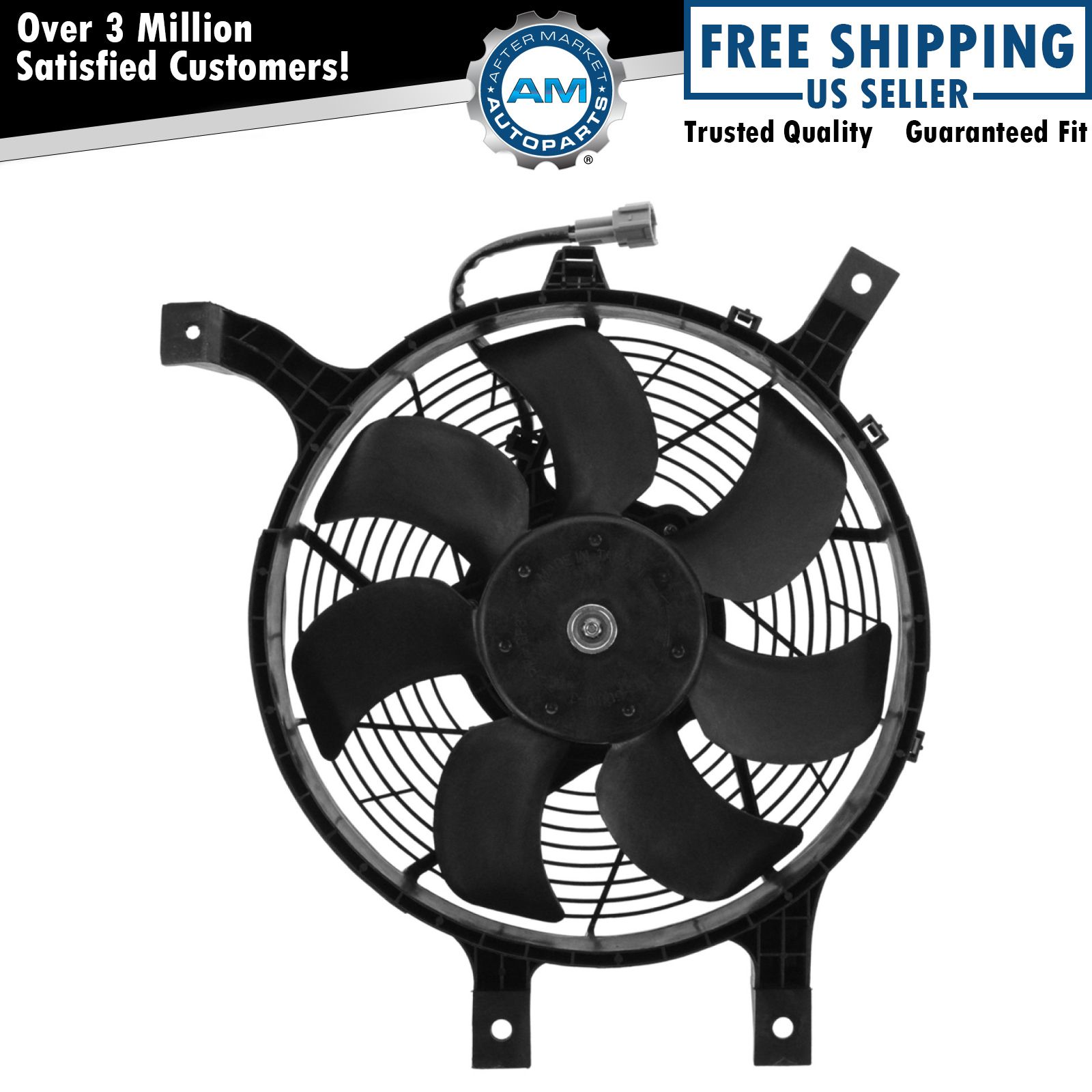AC A/C Condenser Cooling Fan Assembly w/ Motor for Nissan Frontier Xterra 3.3L