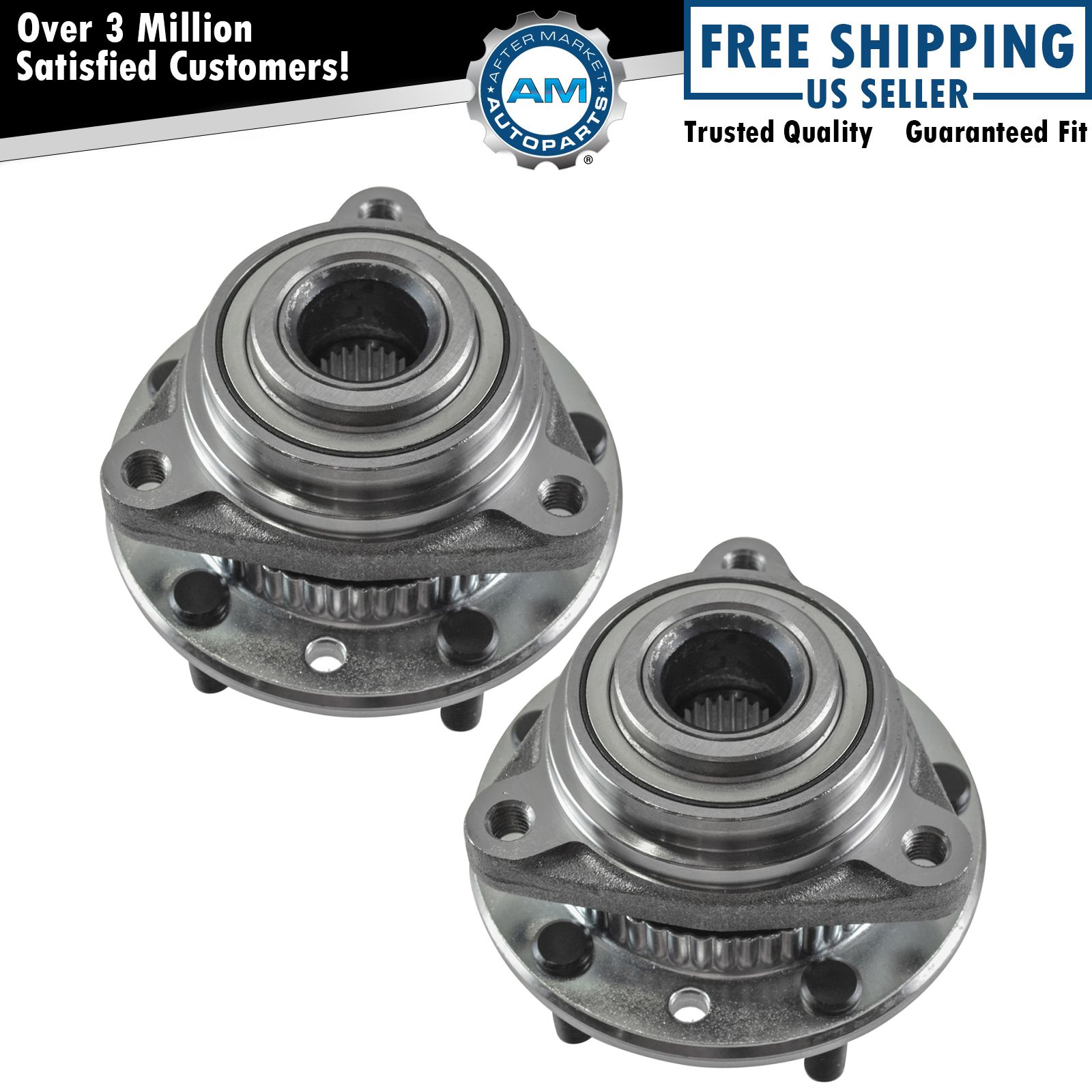 Front Wheel Hubs & Bearings Pair Set of 2 NEW for Chevy GMC Olds 4WD