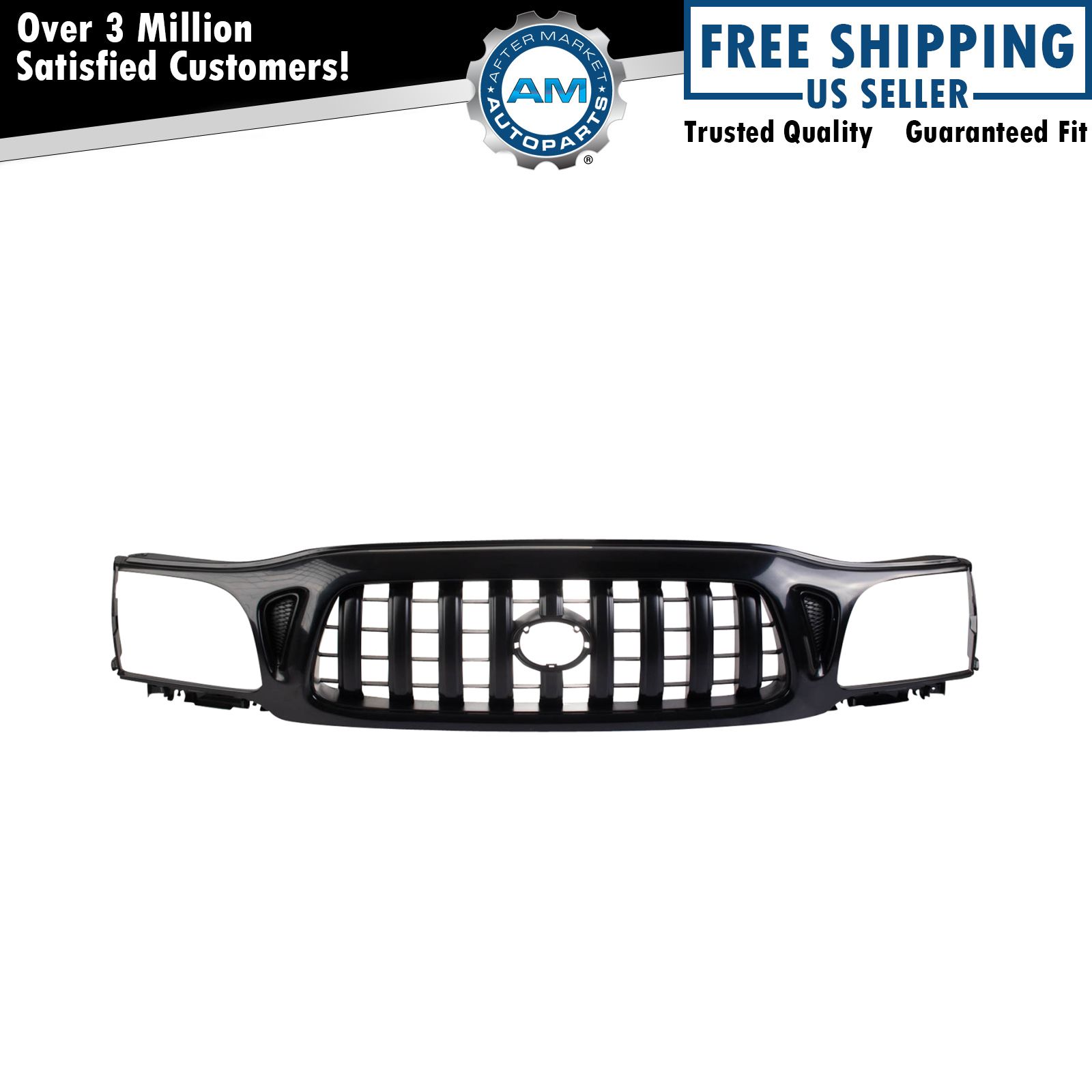 Front Chrome /& Black Grille Grill for 01-04 Toyota Tacoma Pickup Truck