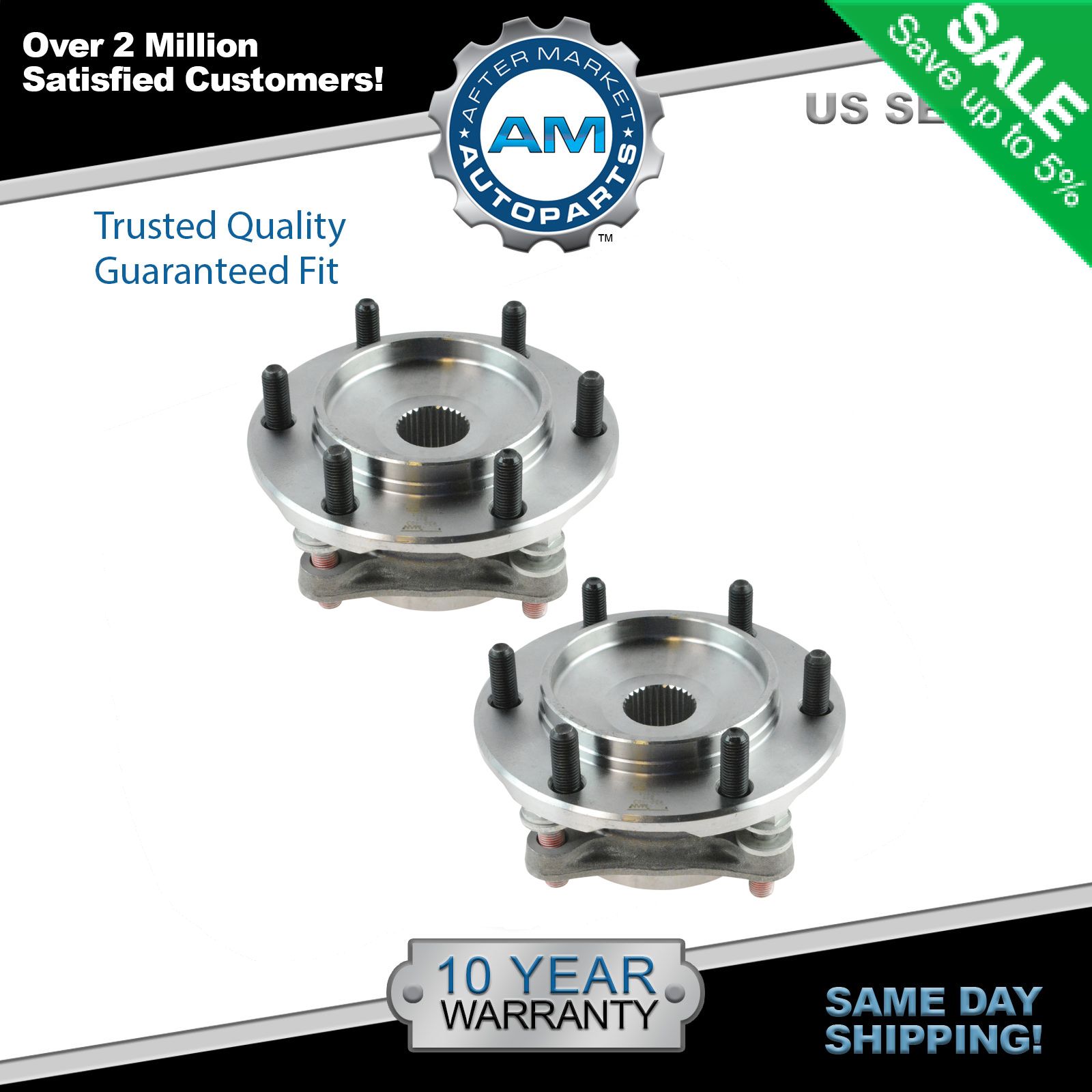 2 Front Wheel Bearing Hub Assembly for 20052015 Toyota 4Runner