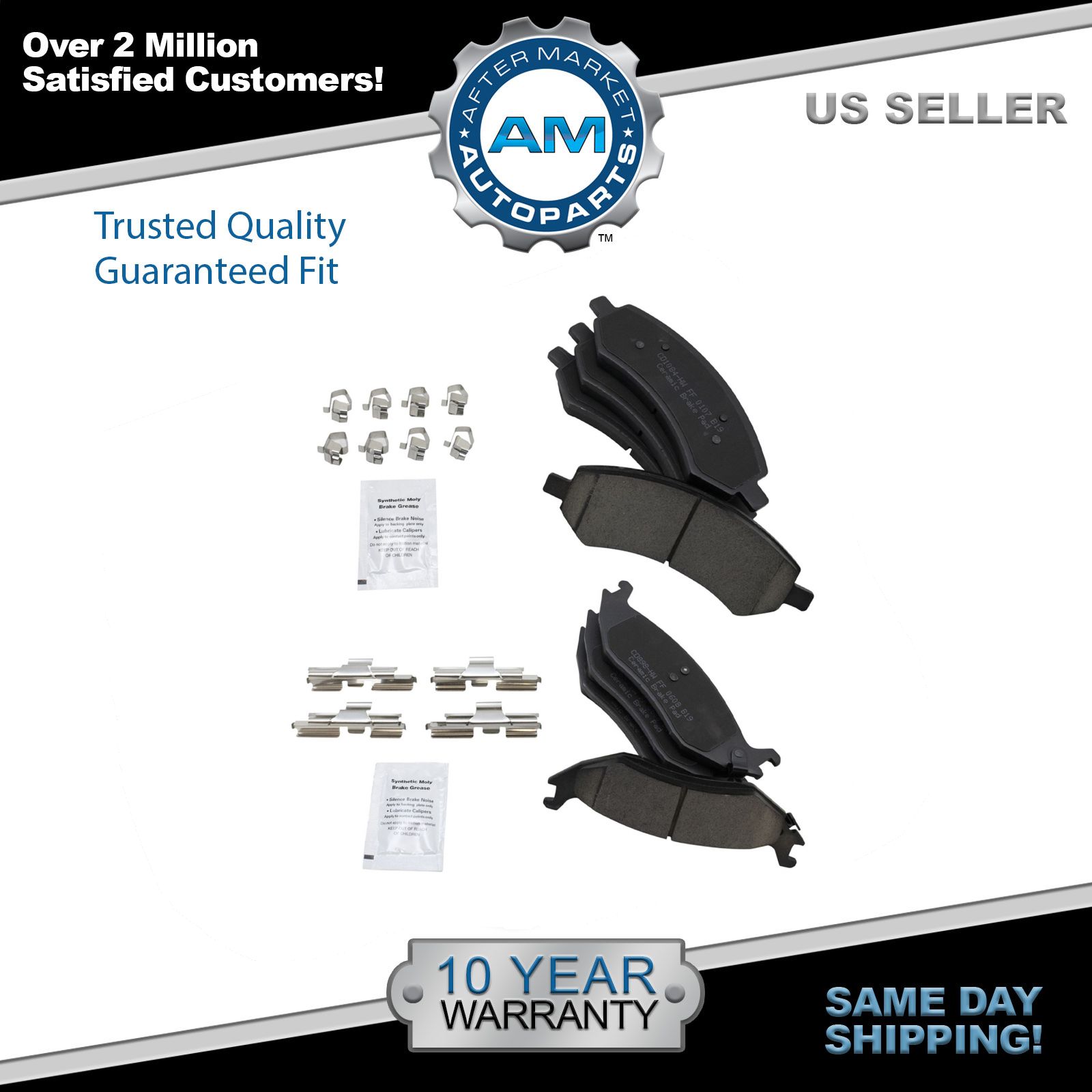 Nakamoto Front Ceramic Brake Pad Set for Dodge Dakota Durango Ram Pickup Truck