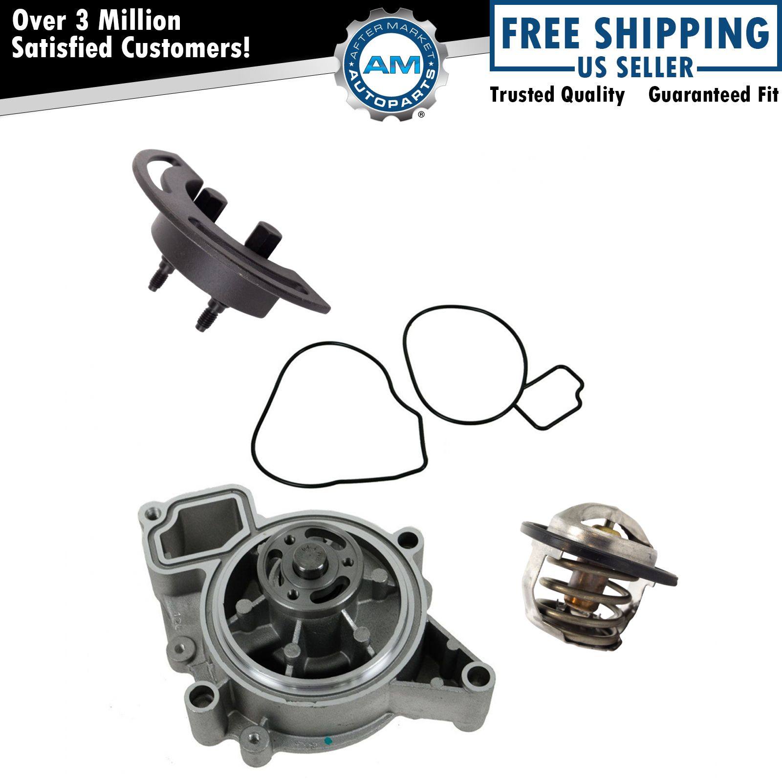 Engine Water Pump & Thermostat Kit with Pump Holding Tool for GM New