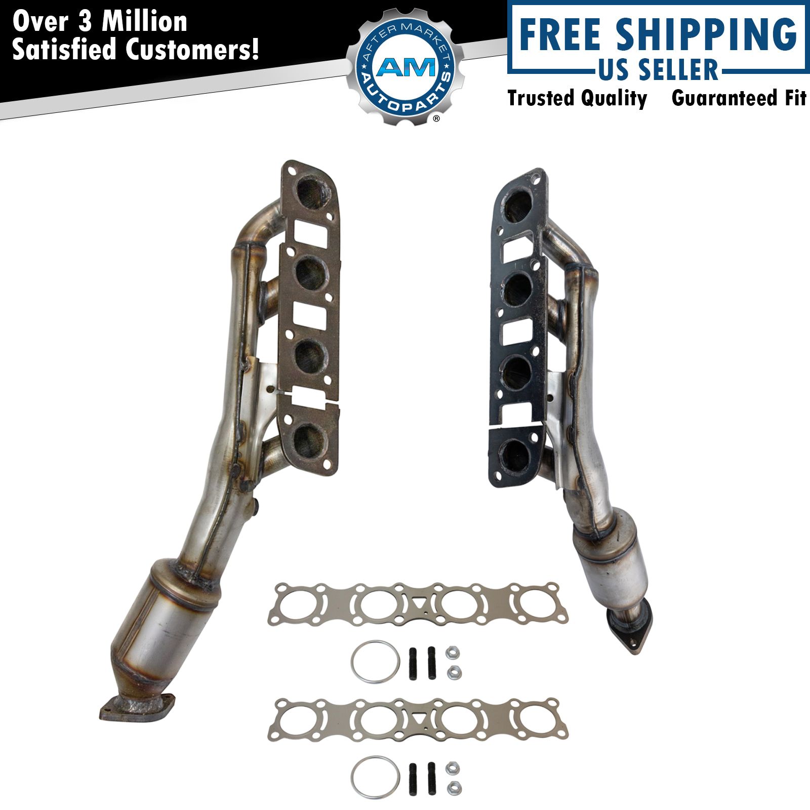 Exhaust Manifold Catalytic Converter Assembly w/ Gasket & Hardware Pair for QX56
