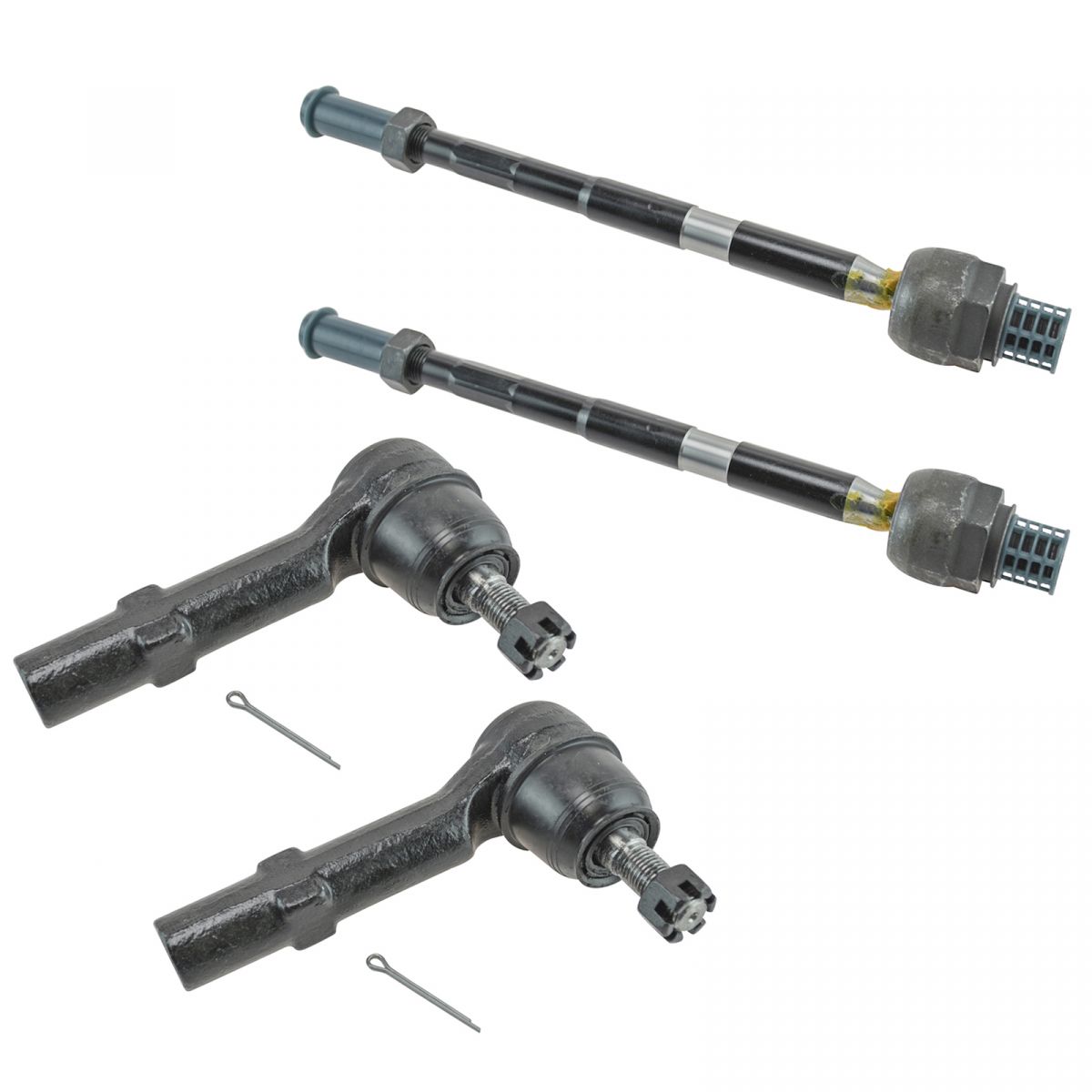 Tie Rod End Inner Outer Front LH RH Set of 4 for Enclave Traverse