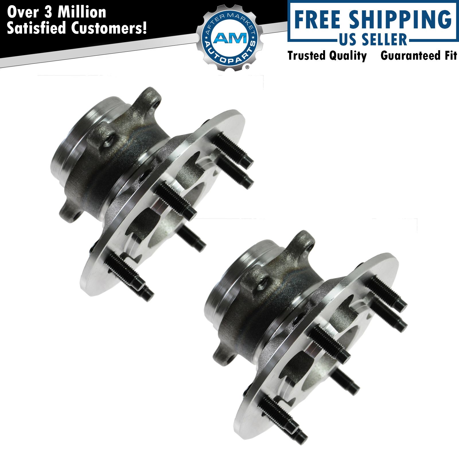 Wheel Bearing & Hub Assembly Front Pair For 09-12 Chevy Colorado Gmc Canyon 2wd Fits Select 2009 2012 Chevrolet Colorado
