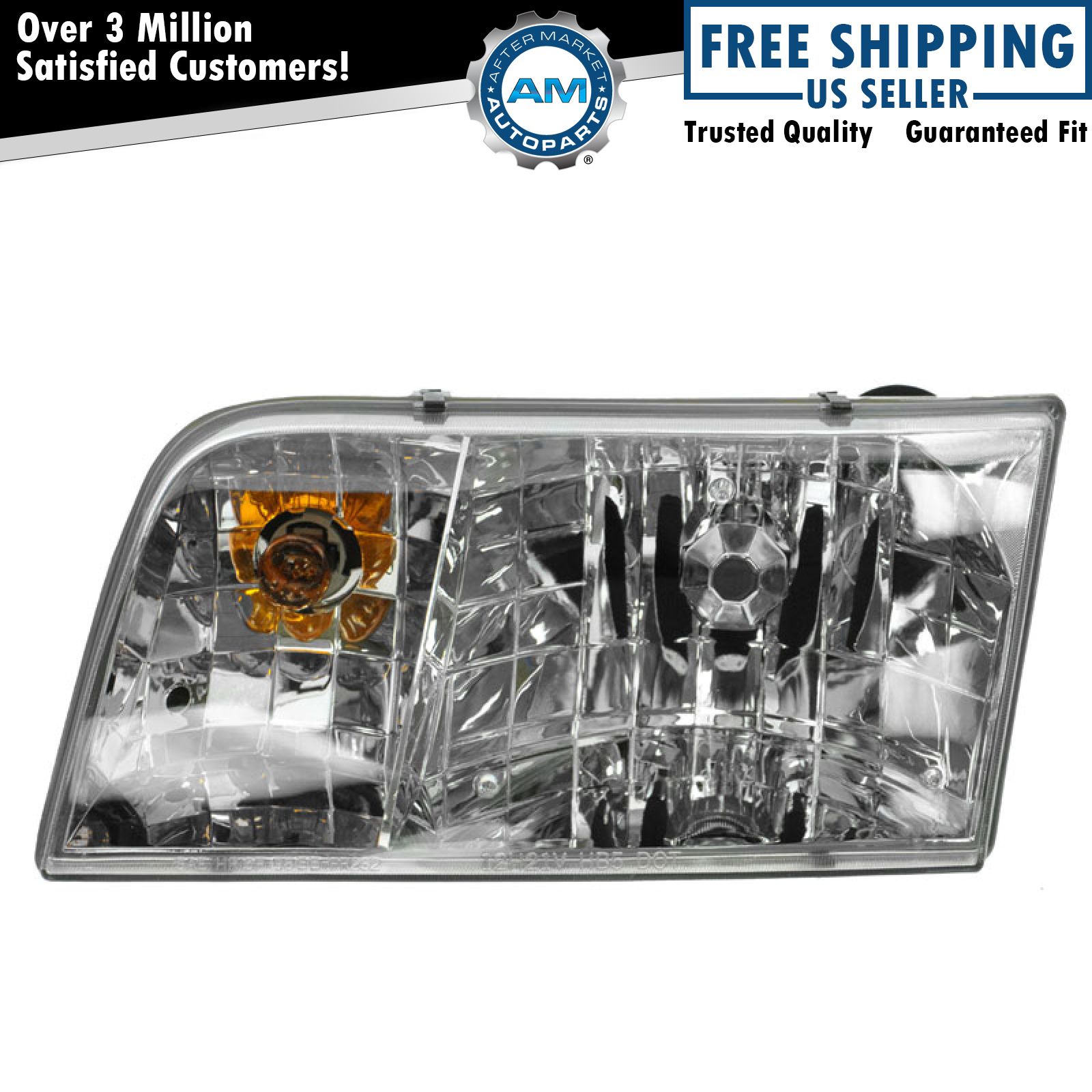 Left Headlight Assembly For 1998-2011 Ford Crown Victoria FO2502146 FO2502200