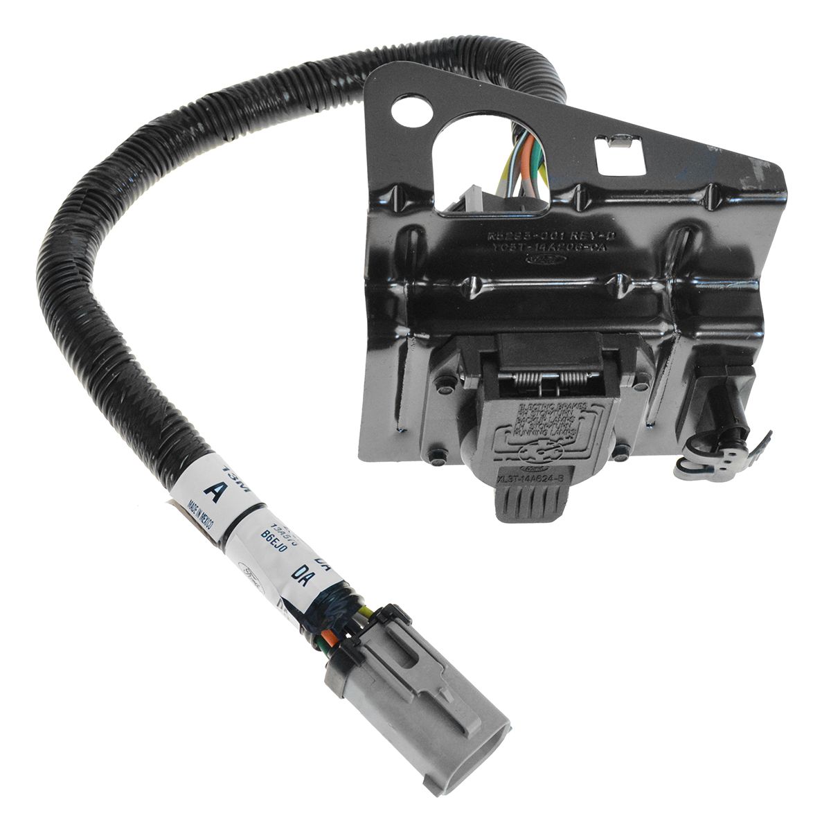 FORD 4 & 7 Pin Trailer Tow Wiring Harness w/Plug & Bracket for F250 F350 F450 SD | eBay