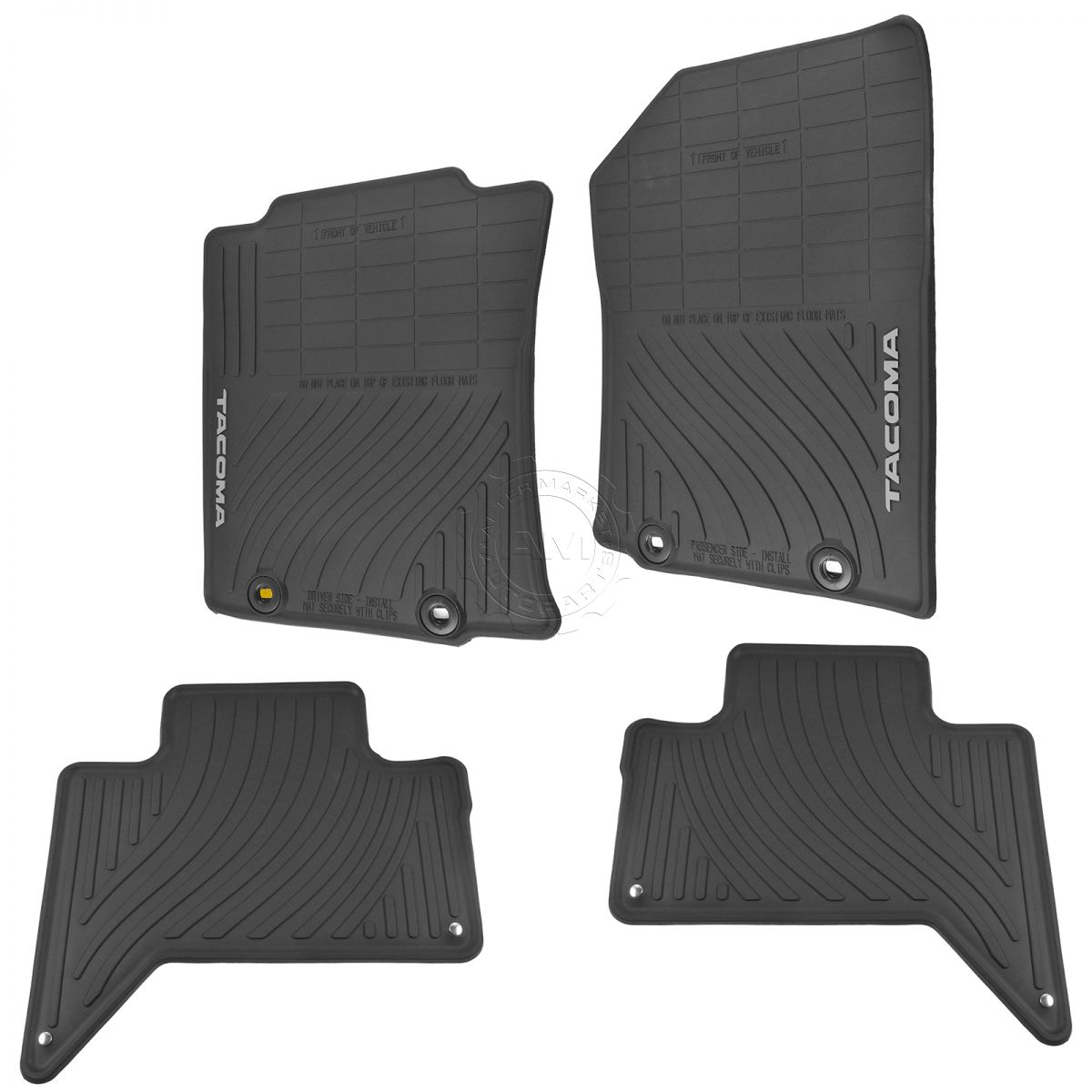 OEM Rubber All Weather Logoed Black Floor Mats Set of 4 for