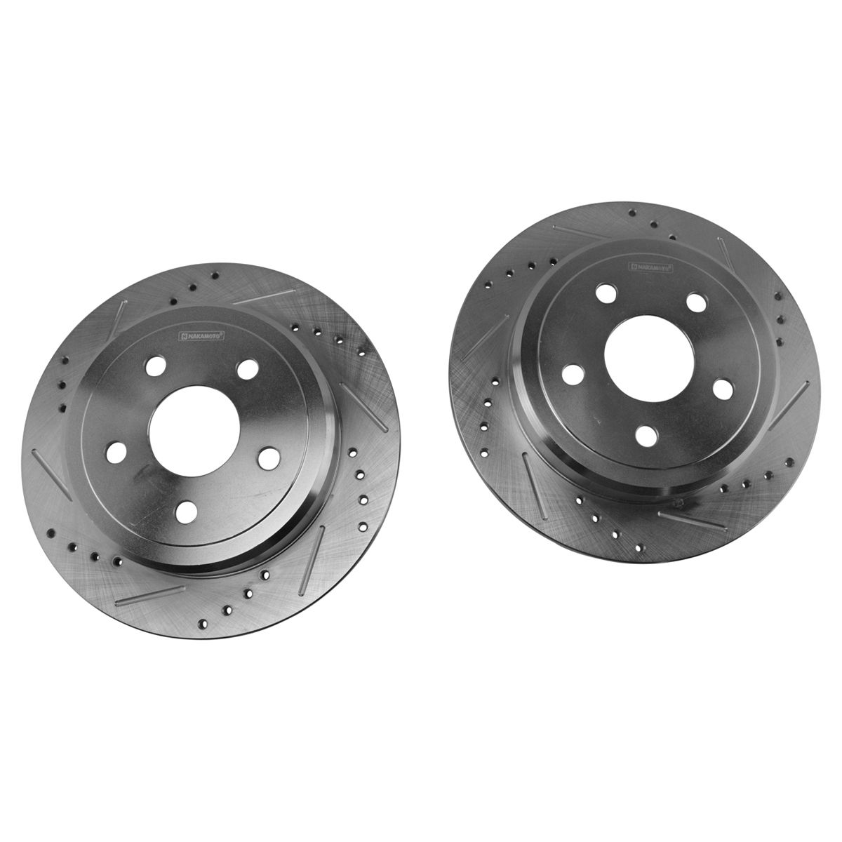 Front & Rear Brake Rotor Drilled Slotted Coated for Jeep Grand Cherokee