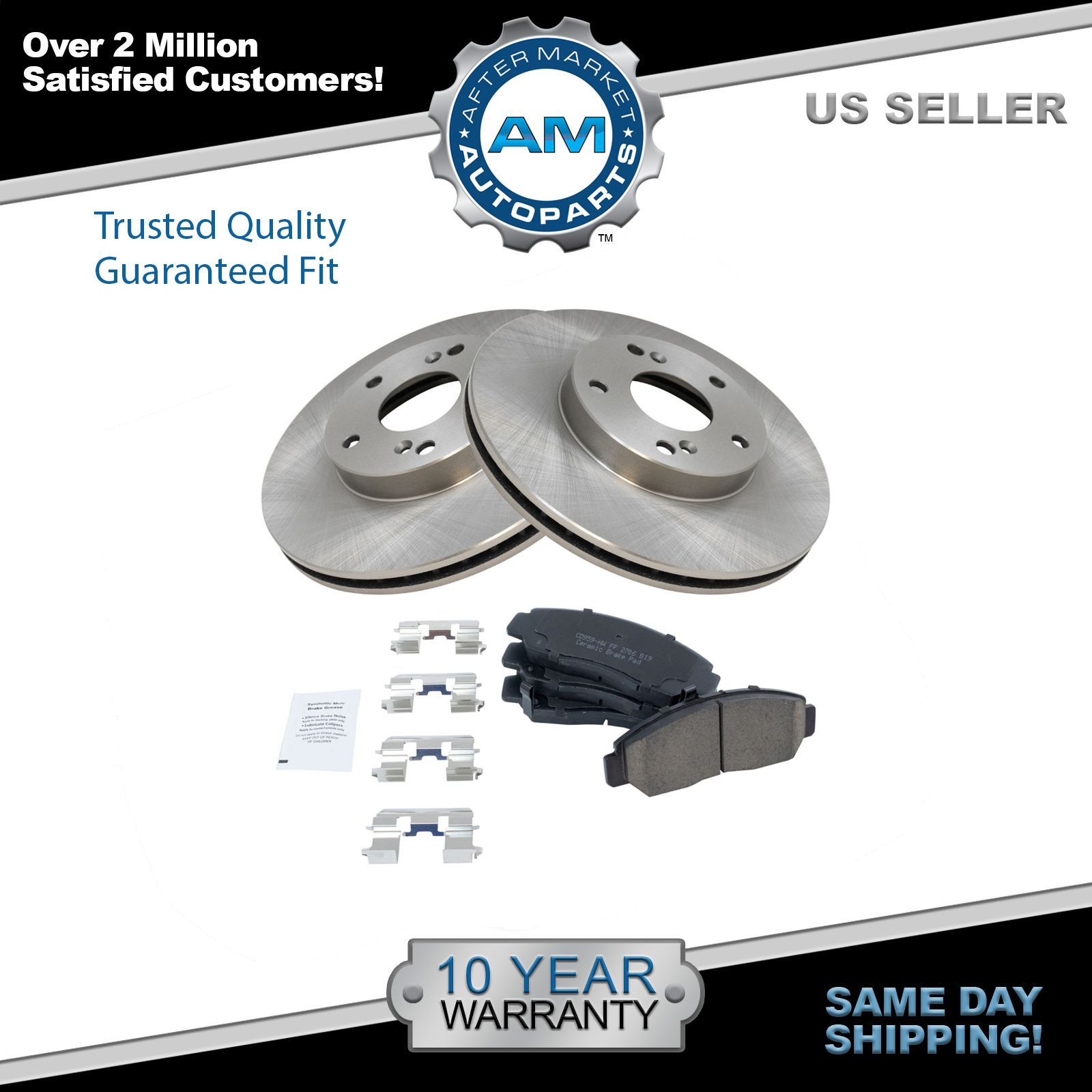 Front Ceramic Disc Brake Pads & Rotors Kit for Honda Civic GX Accord V6