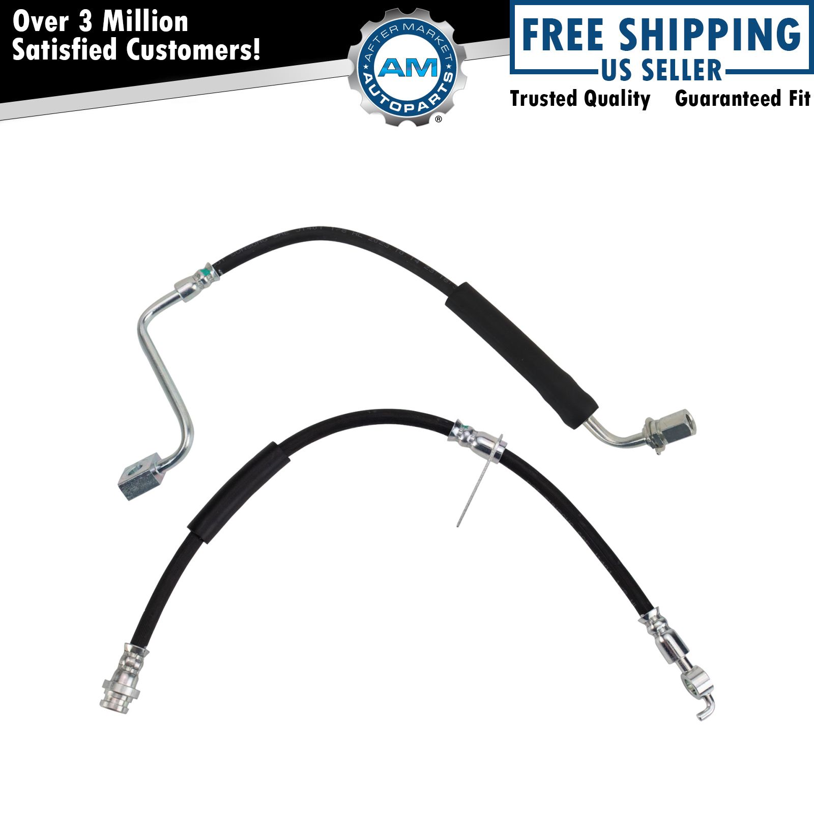 Front Brake Hose Set Fits 2019-2020 Ford Police Responder Hybrid