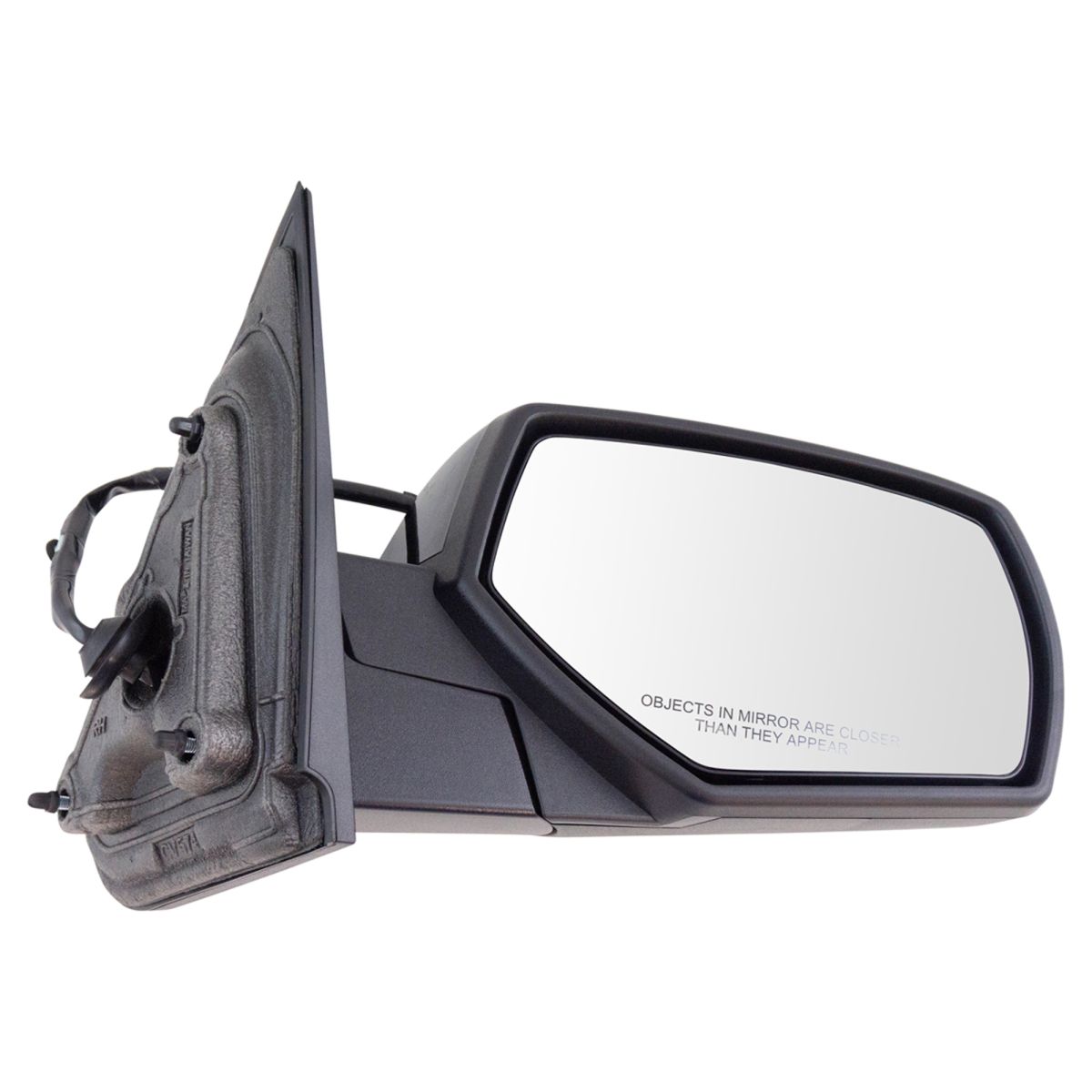 Mirror Power Heated Smooth Black Passenger Side Right RH for Chevy GMC