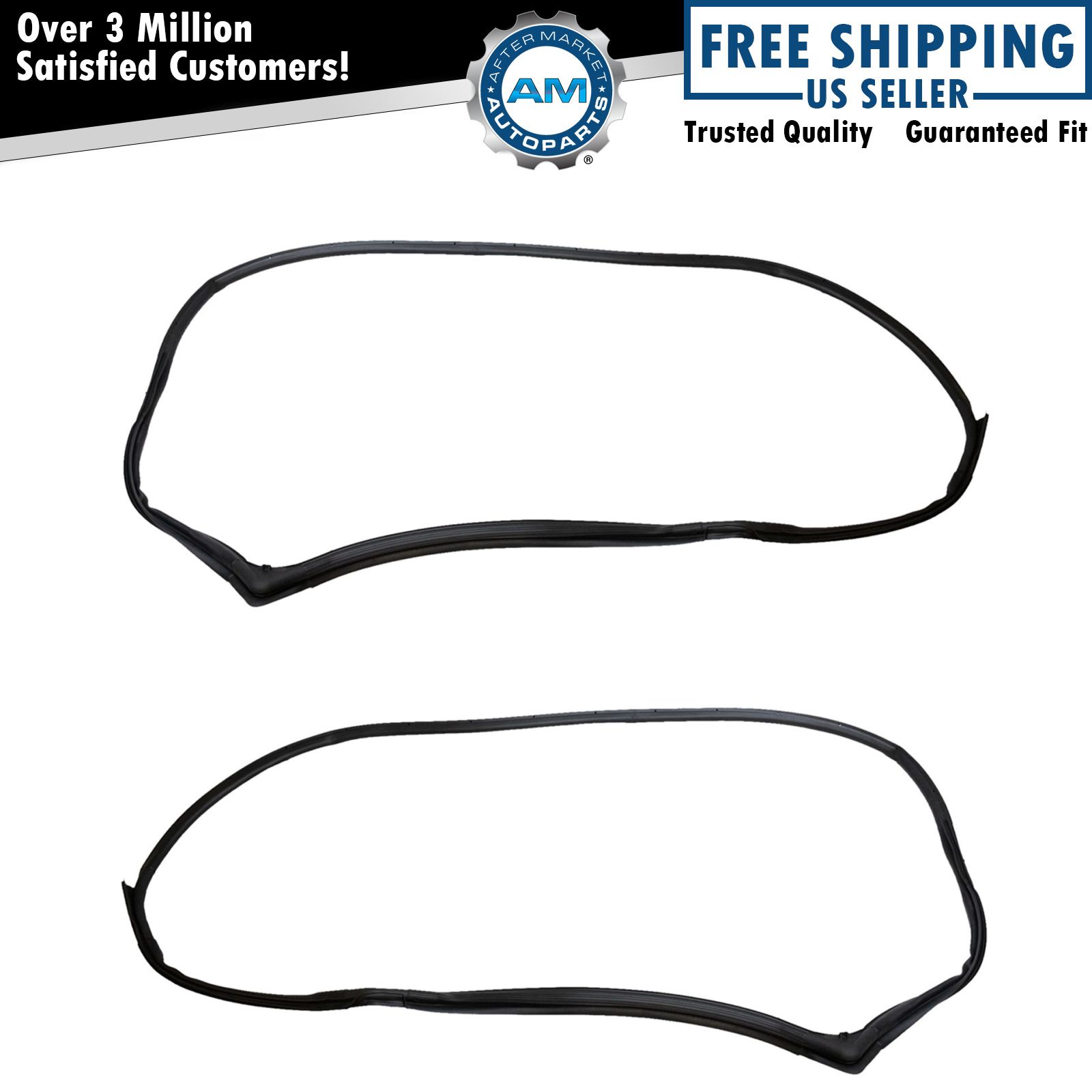 Front Door Weatherstrip Seal LH RH Kit Pair Set of 2 for Jeep Wrangler New