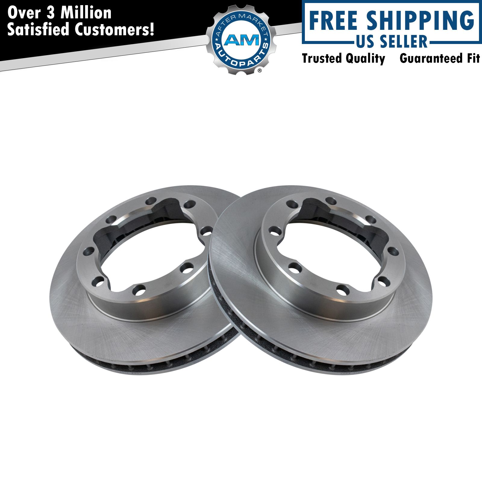 Front Brake Rotor Pair Set for Chevy GMC 3500 Pickup Suburban 2500 4WD