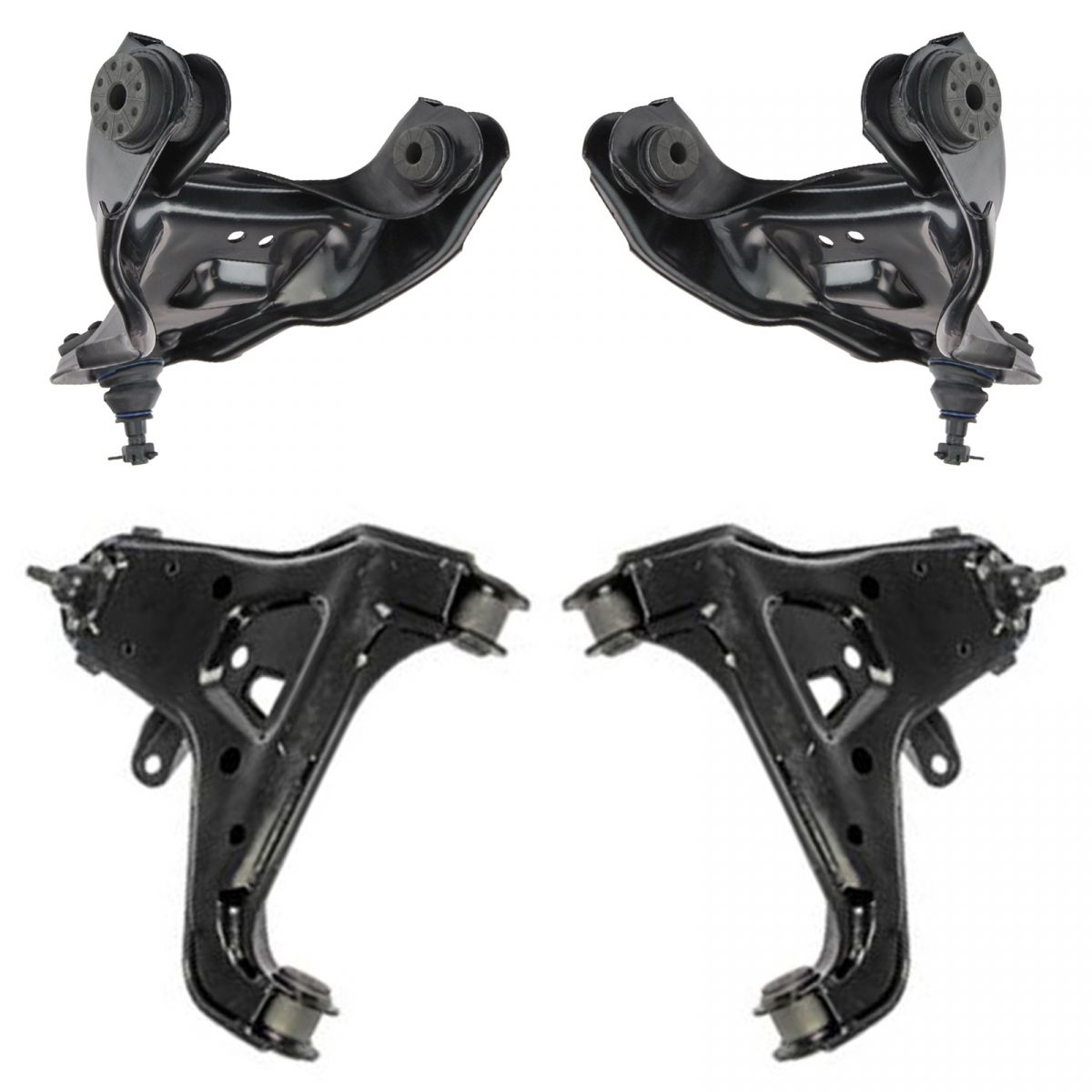 Front Upper Lower Control Arm Ball Joint 4pc Suspension Kit Set for 4WD