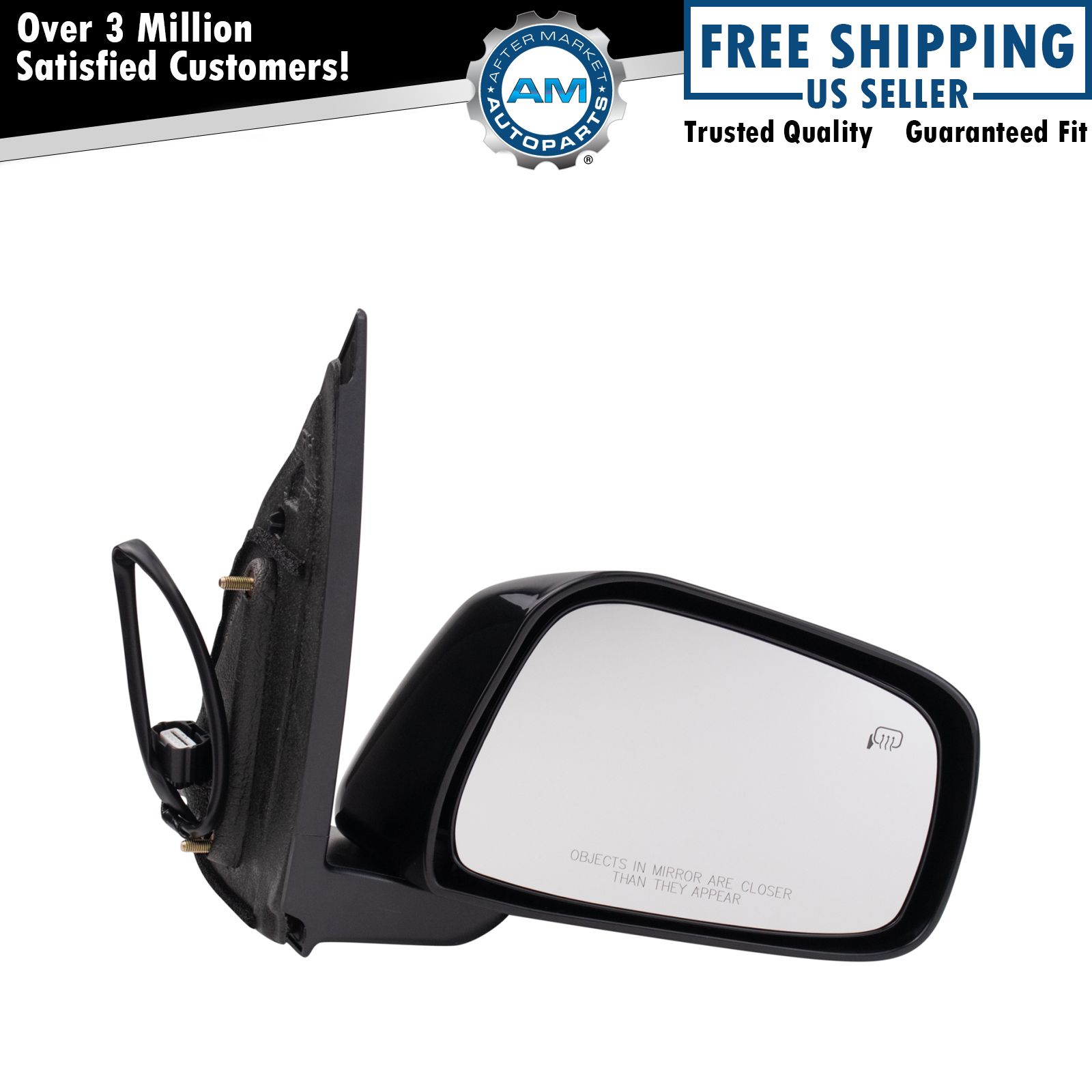 Mirror Power Heated Smooth Passenger Side Right RH for Nissan Frontier Xterra