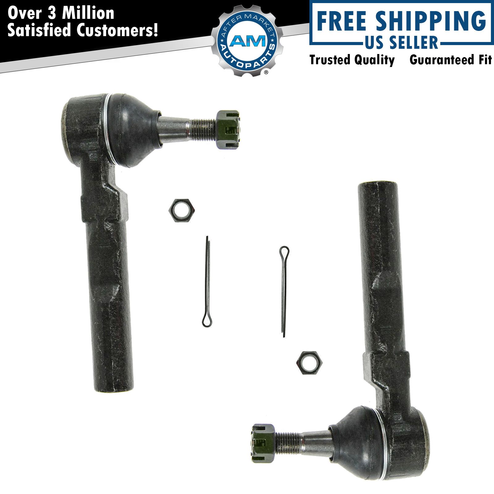 Tie Rod Ends Outer Front Left LH Right RH Pair Set for Silverado Sierra 1500 2WD