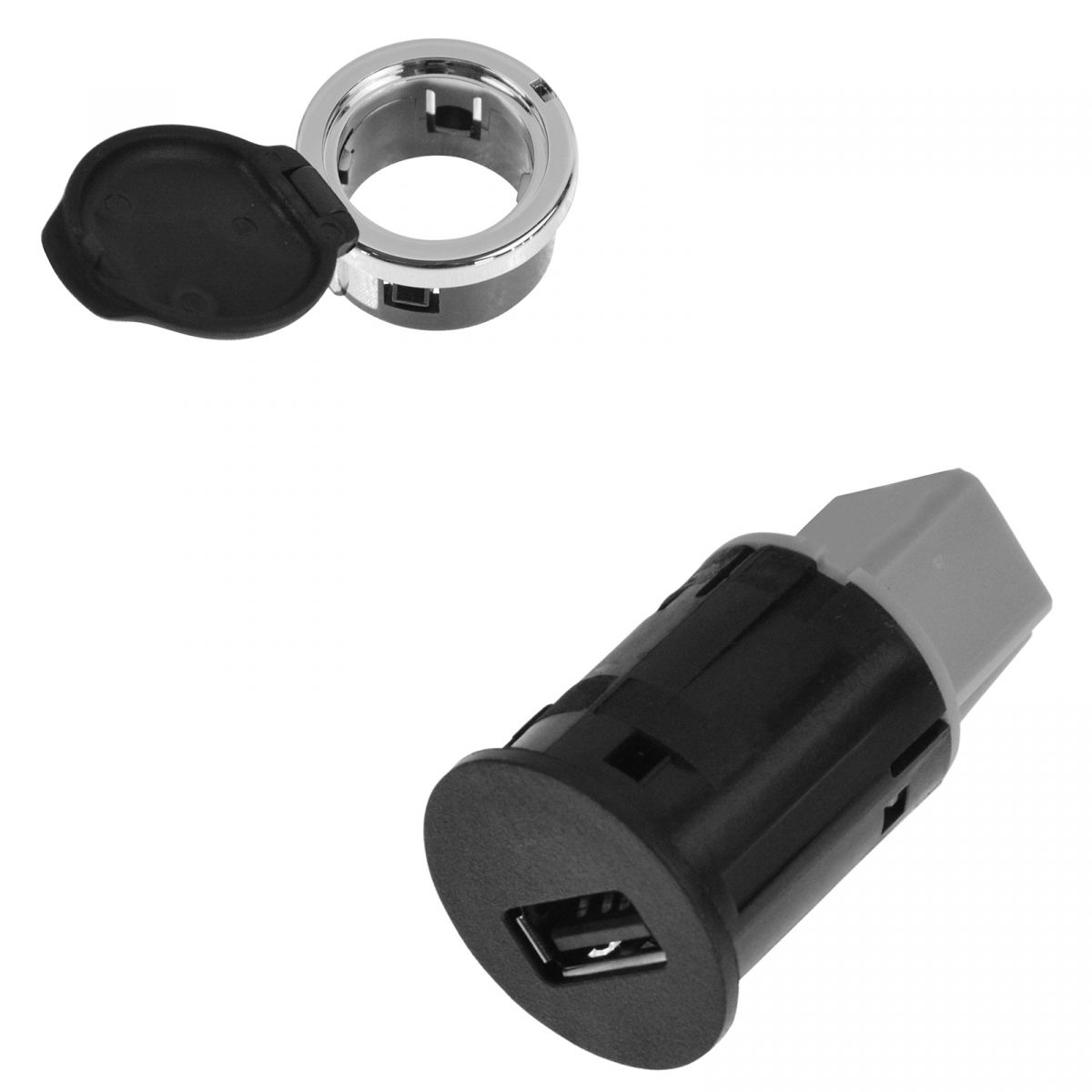 OEM 20944422 20983937 USB Auxiliary Plug & Retainer Ring for Chevy GMC