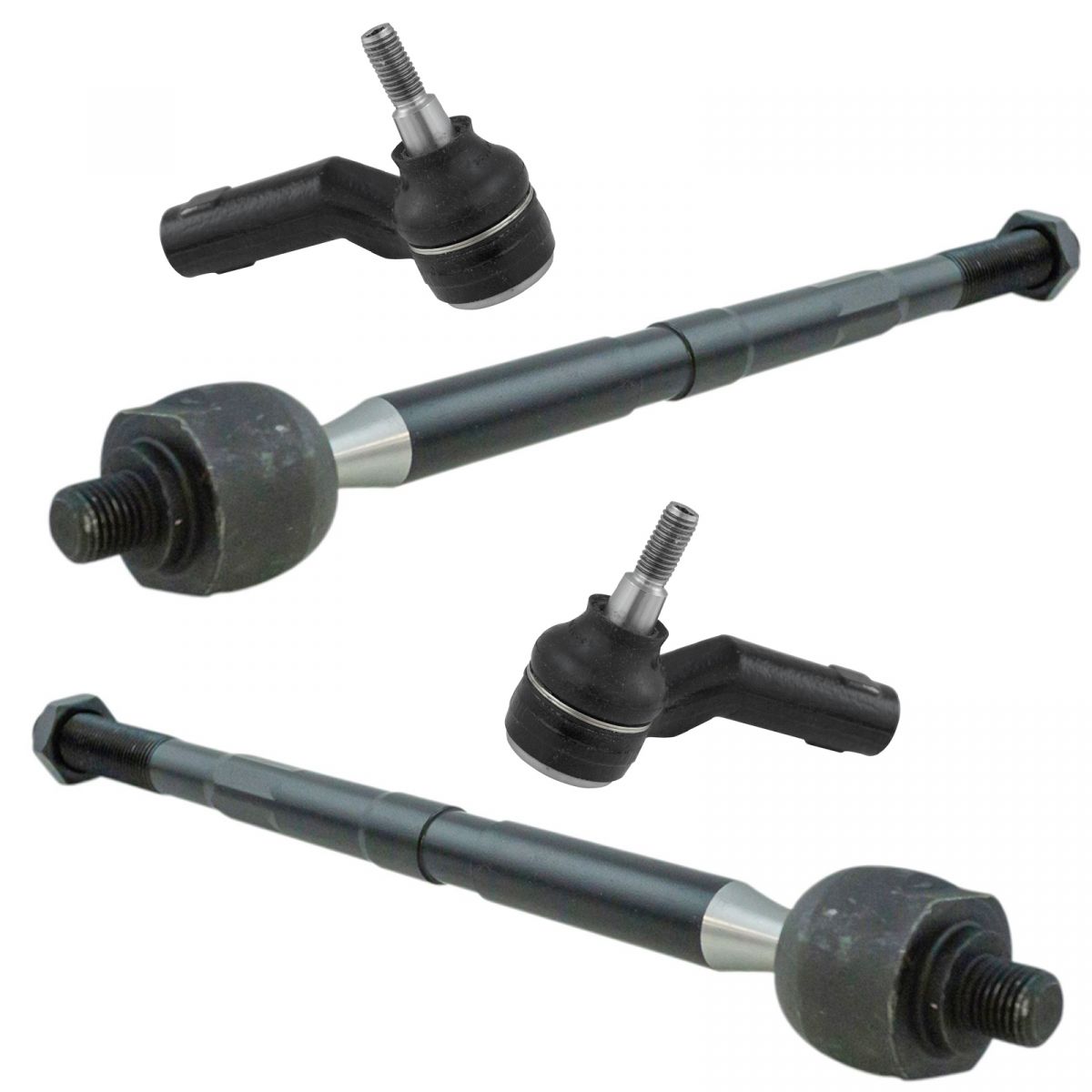 4 Piece Inner Outer Tie Rod Kit Driver & Passenger Sides for Ford