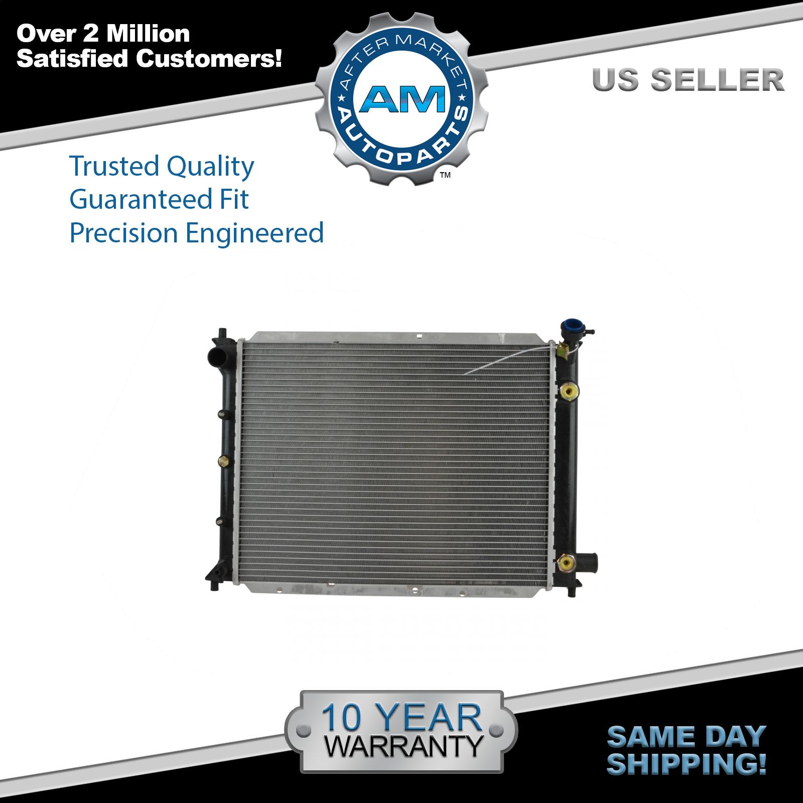 Radiator For 91-02 Ford Escort Mercury Tracer 1.8L 1.9L 2.0L L4 Direct Fit