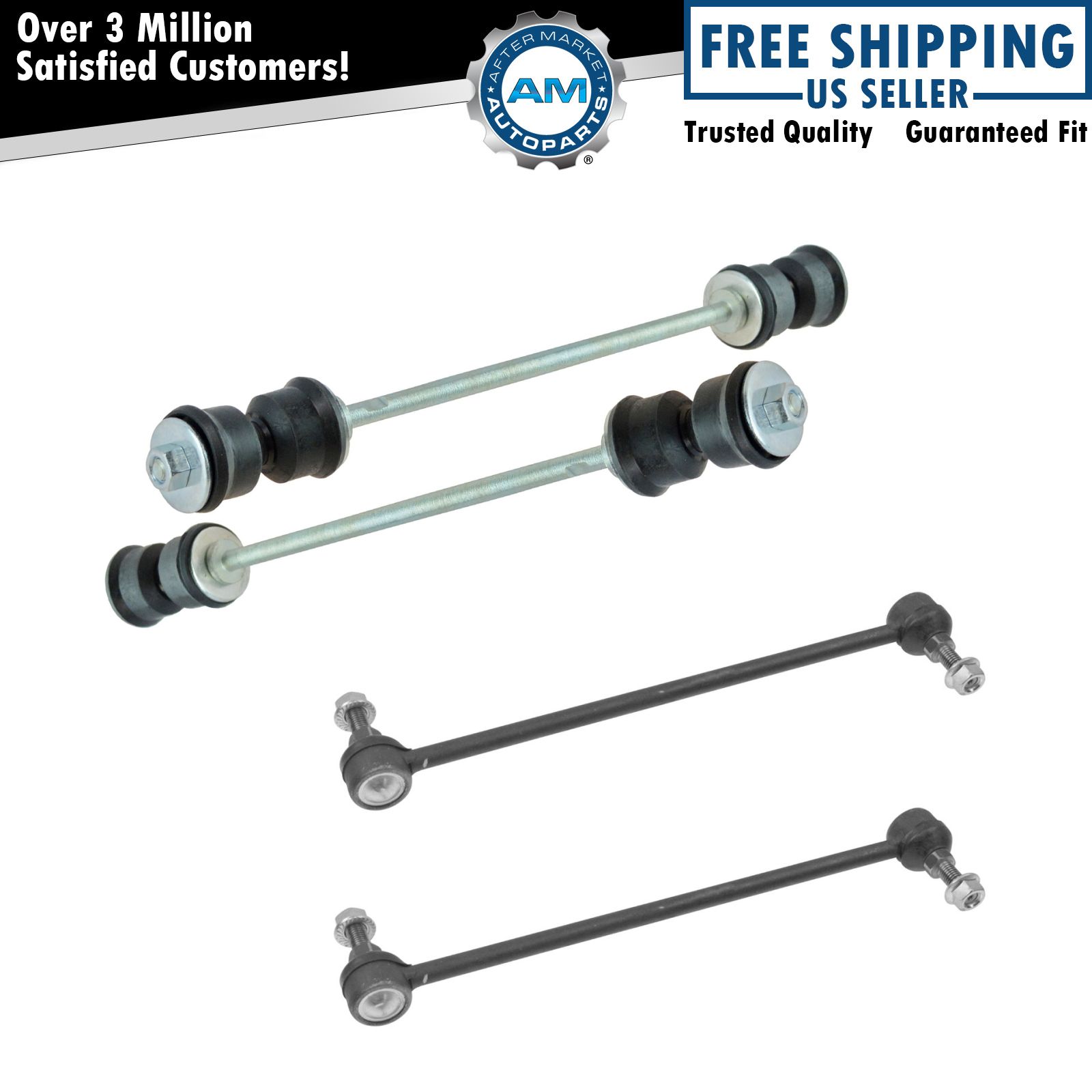 4 Piece Stabilizer Sway Bar End Link Front Rear LH RH Set for GMC Chevy