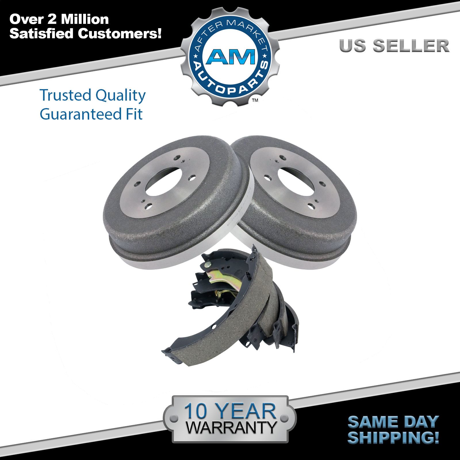 1999 For Chevrolet K1500 Rear Drum Brake Shoes Set Both Left and Right Note: w// 10 Brakes with 2 Years Manufacturer Warranty