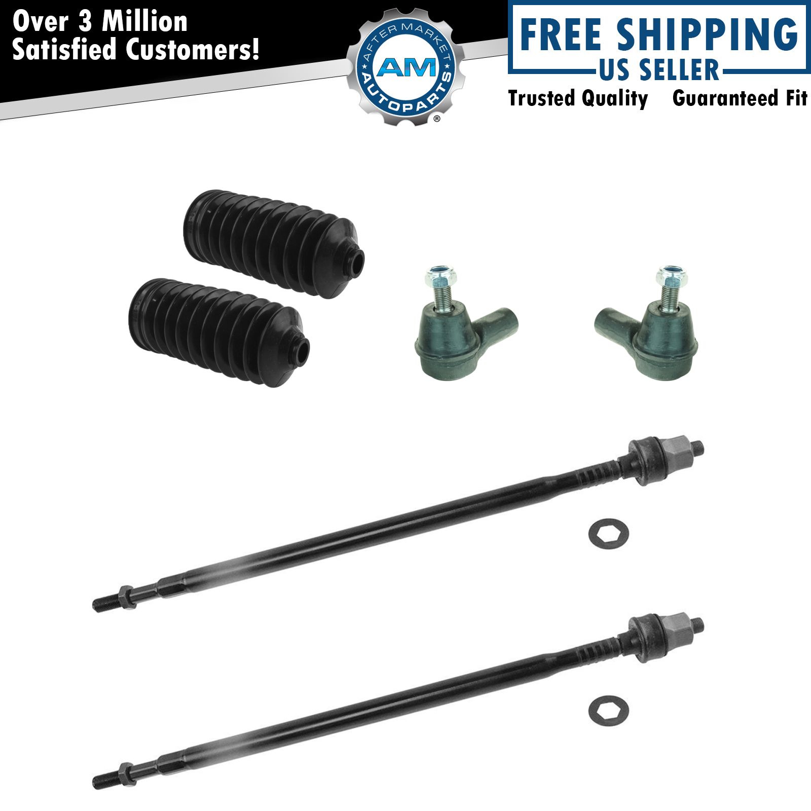 Tie Rod End Kit Inner Outer LH RH w/ Rack Boot Bellow for 0311 Honda