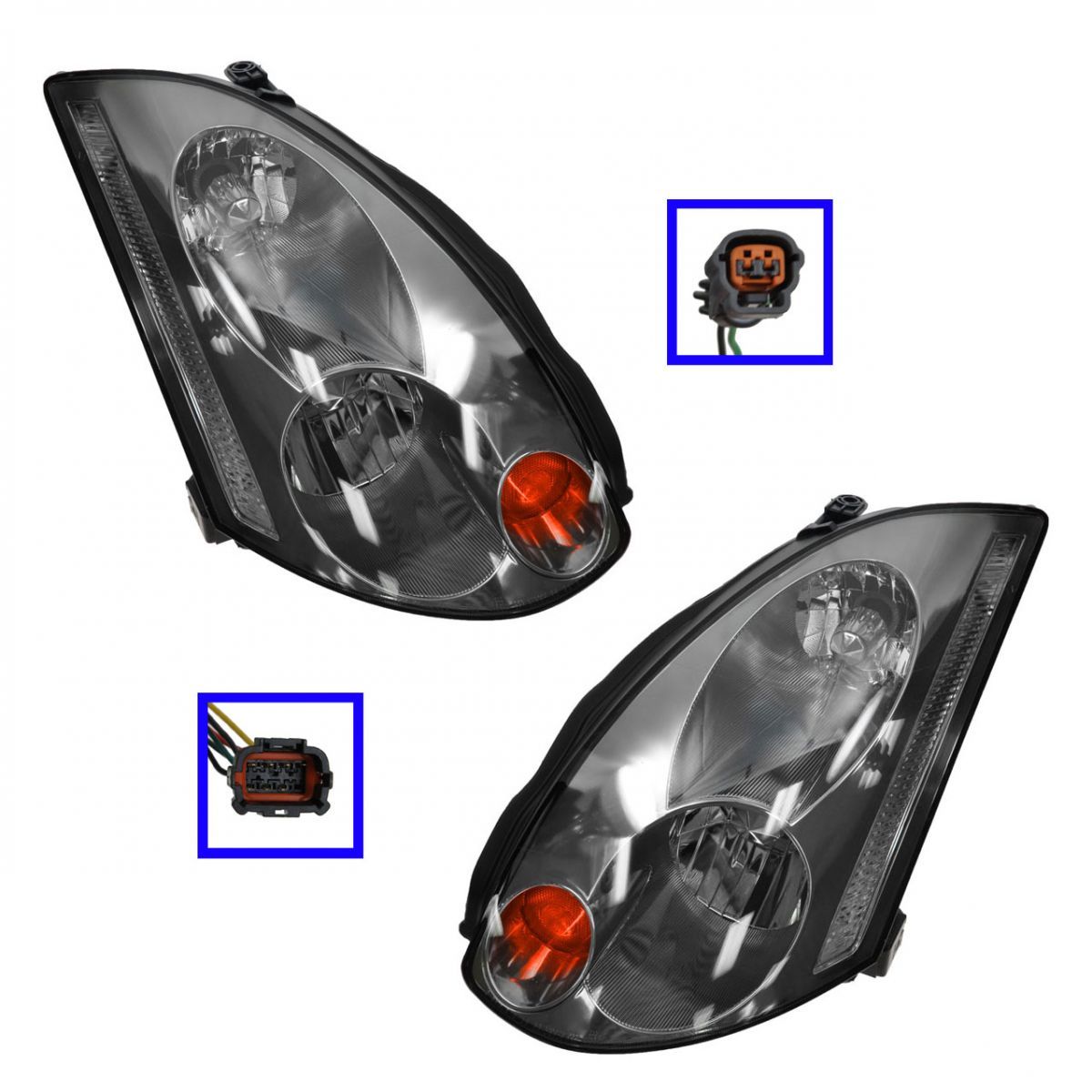 Xenon HID Headlights Headlamps Left/Right Pair Set for 0305 Infiniti