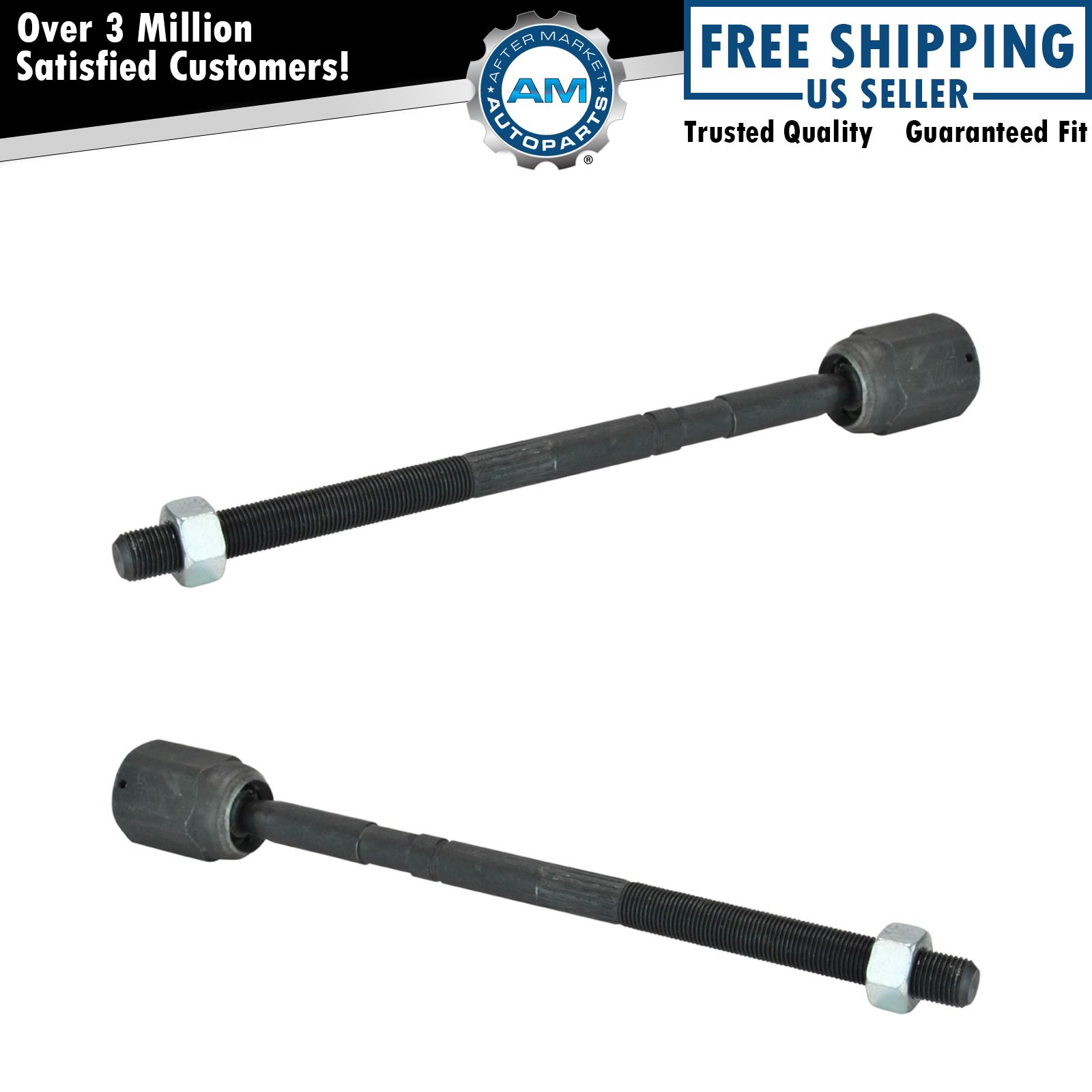 Front Inner Tie Rod Assembly Left & Right Pair Set of 2 for Ford Mercury