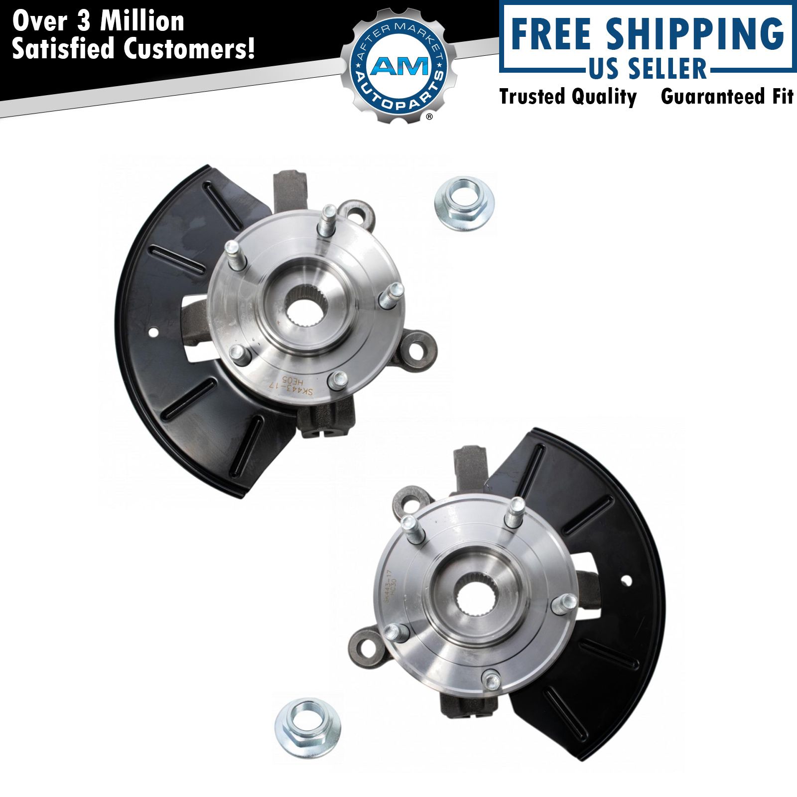 Front Wheel Bearing & Hub Assembly with Knuckle Pair for Tribute Escape New