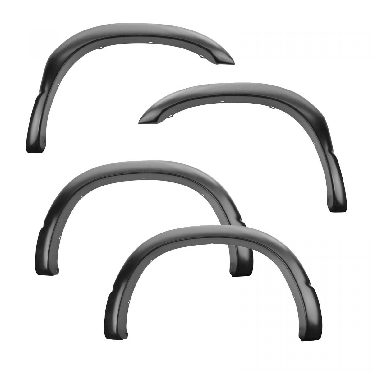 Fender Flare Kit Rugged OE Style Smooth Black Set of 4 for Ram Pickup