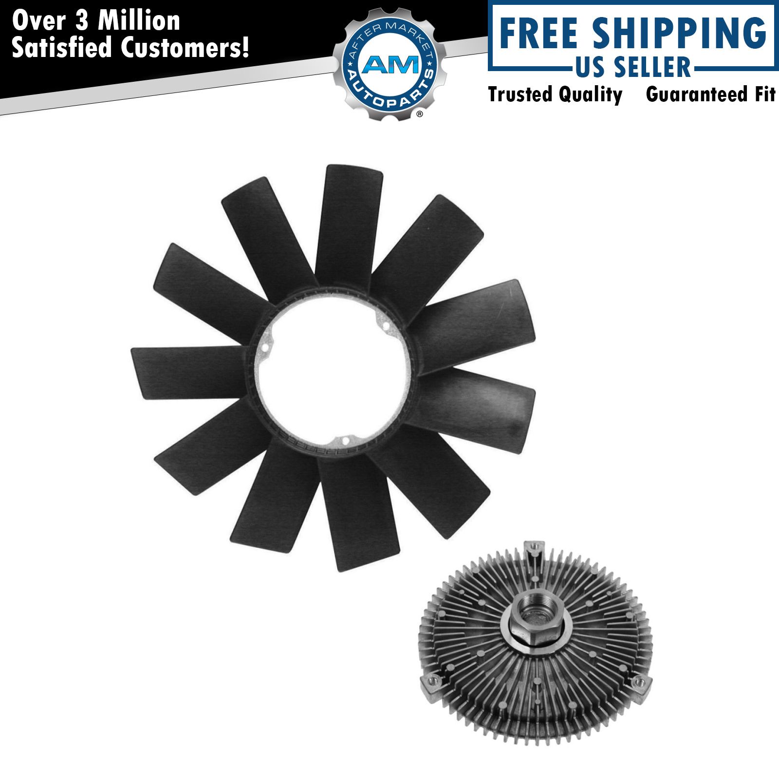 Radiator Fan Clutch & Blade Kit for BMW 3 5 7 Series M3 M5 X5 Z3 NEW