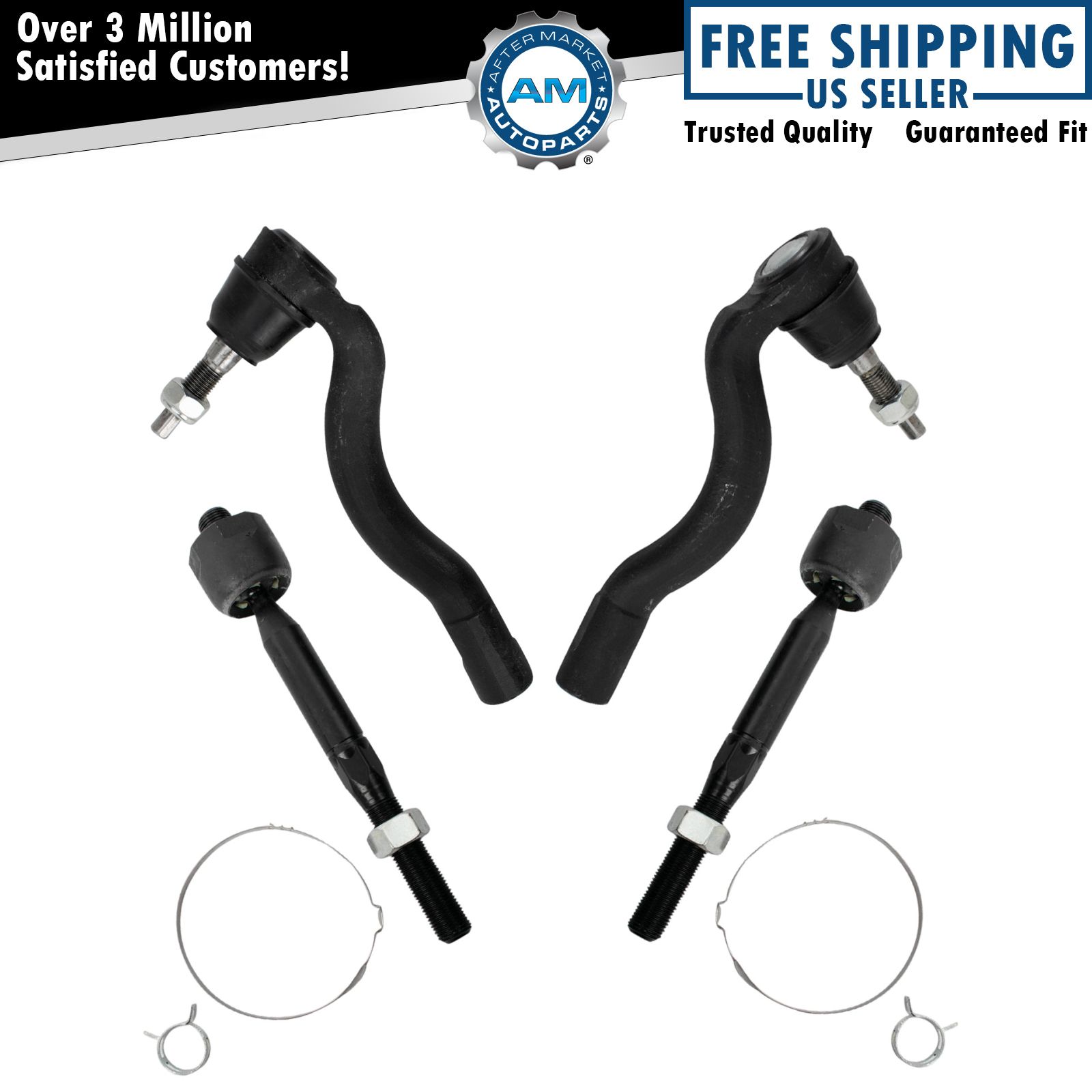 Front Tie Rod Set Fits 2016-2022 Dodge Durango 2016-2020 Jeep Grand Cherokee