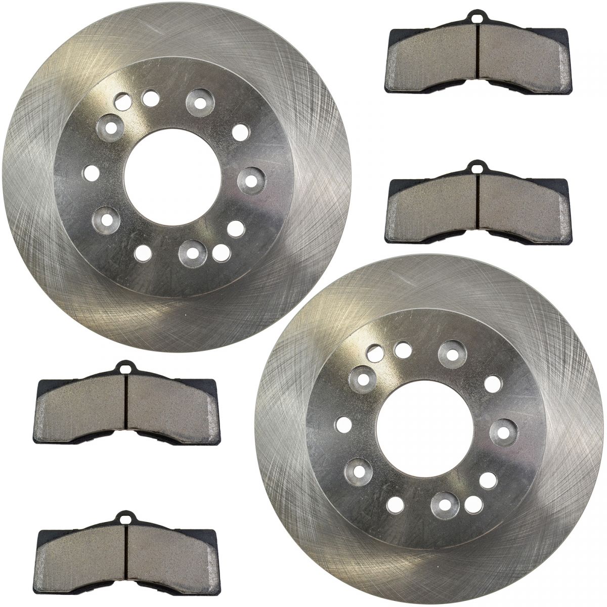 Rear Semi Metallic Disc Brake Pads & Rotor Kit Set For 65-82 Chevy 