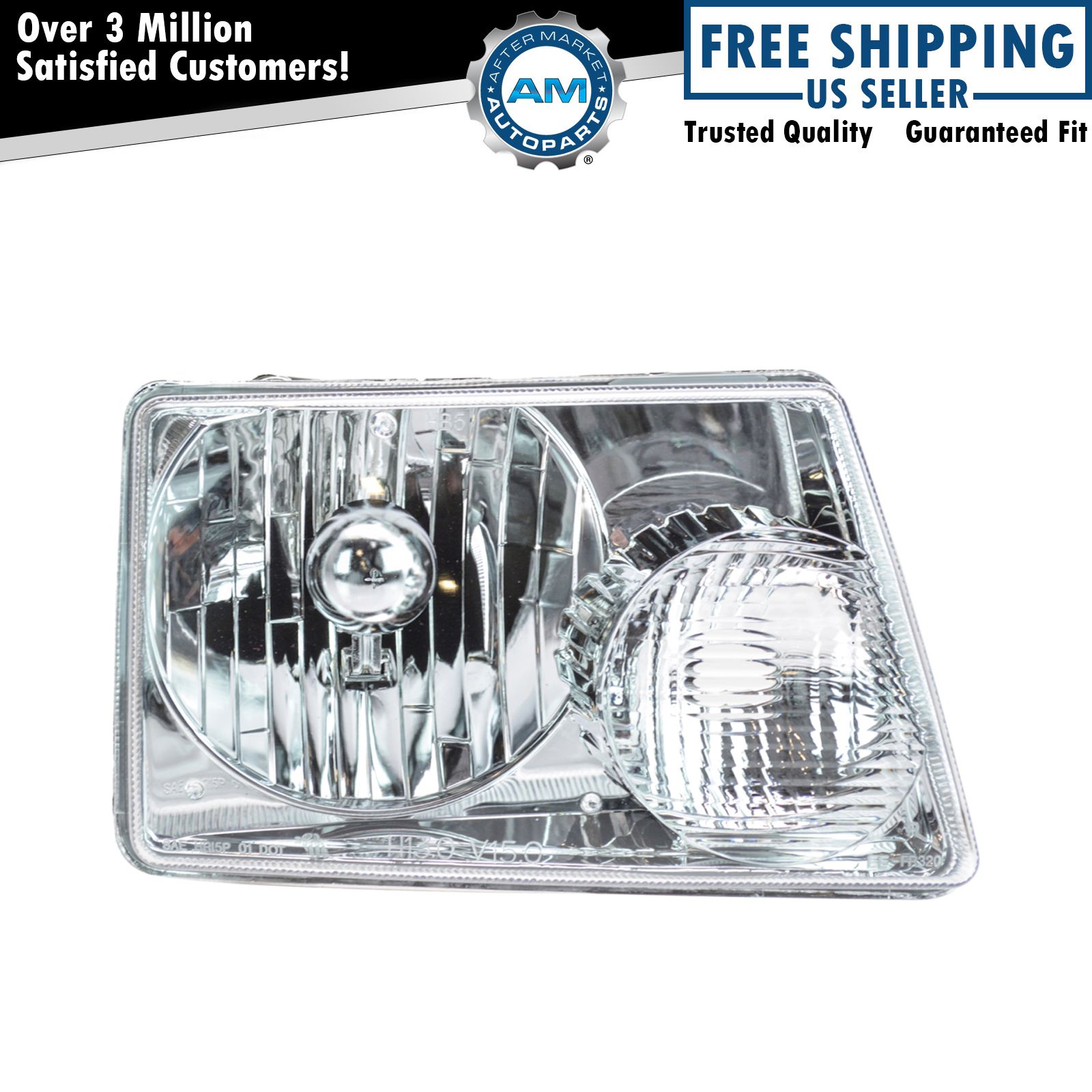 Right Headlight Assembly Passenger Side For 2001-2011 Ford Ranger FO2503173