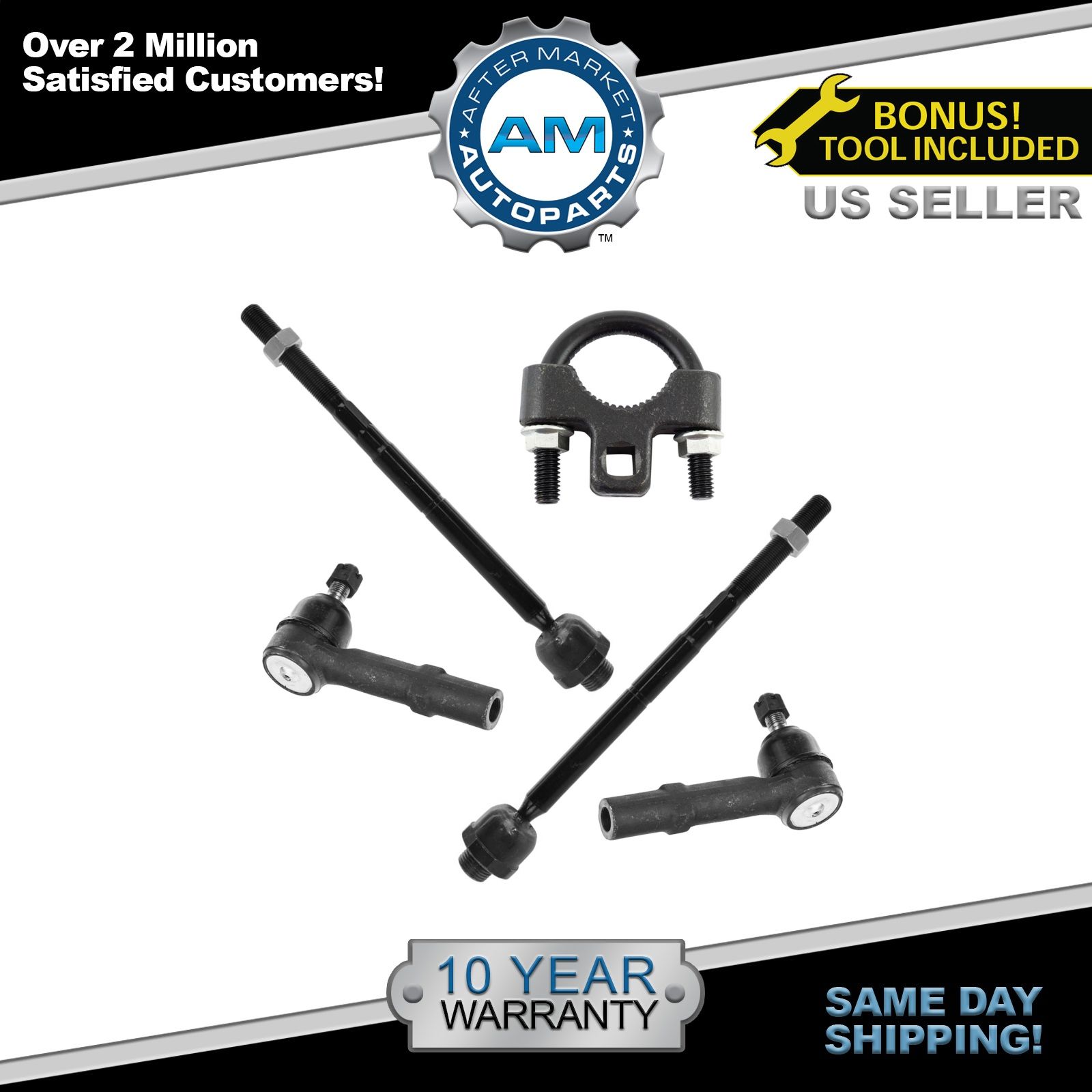 Front Inner Amp Outer Tie Rod End Set Of 4 W Tool For