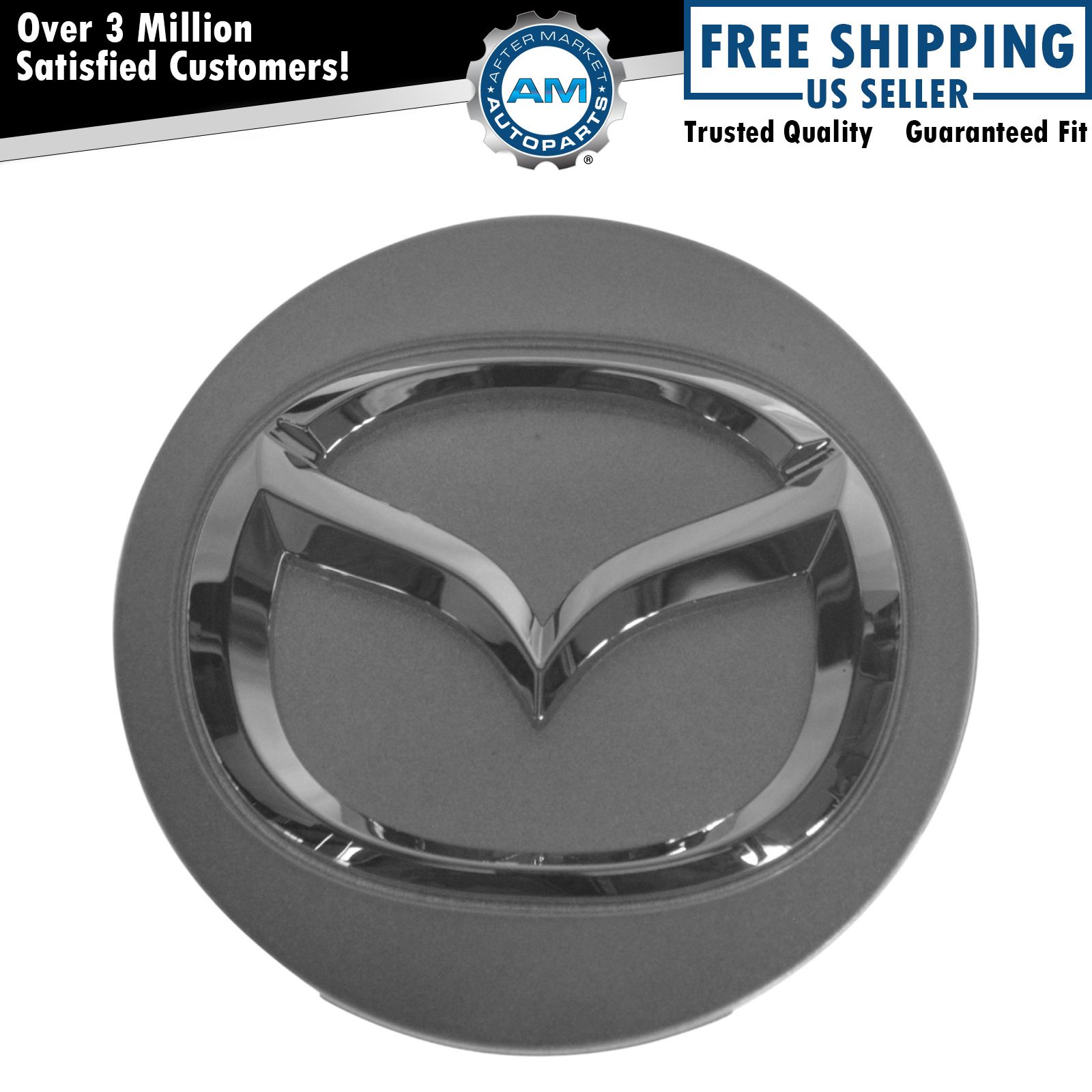 OEM Wheel Center Cap Cover Silver w/ Chrome Mazda Logo for MX5 CX5 7 RX8