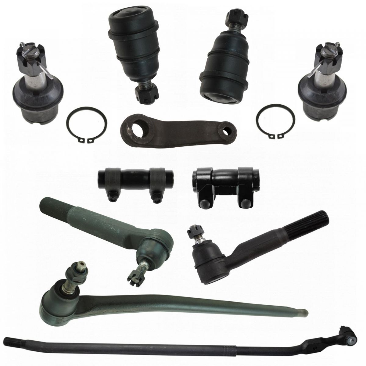 11pc Steering Suspension Kit Ball Joints Pitman Arm Tie Rods Drag Link