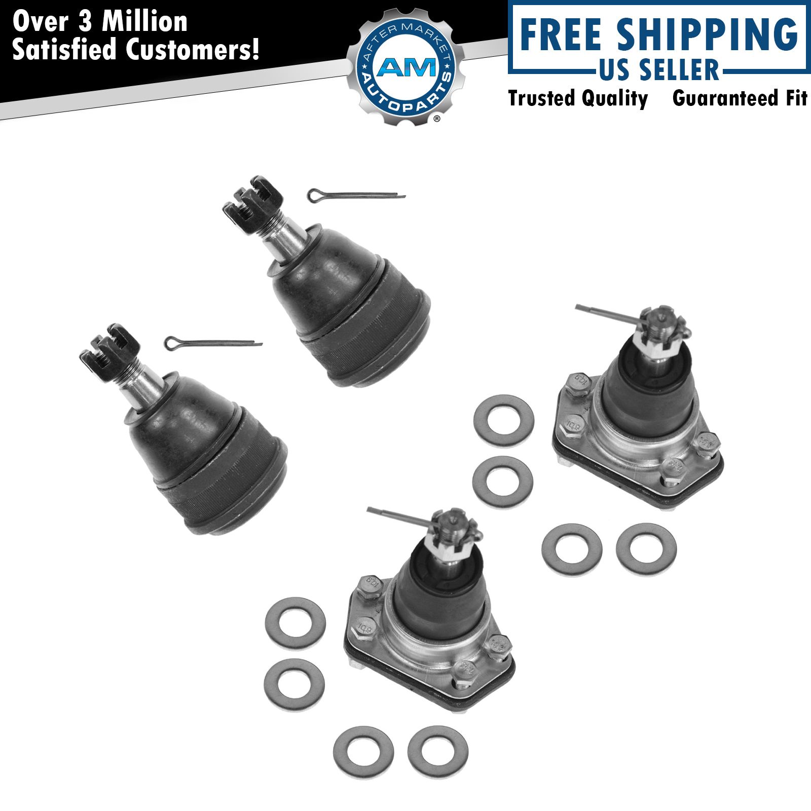 Ball Joint Upper & Lower Kit Set of 4 for Chevy GMC Buick Cadillac Brand New