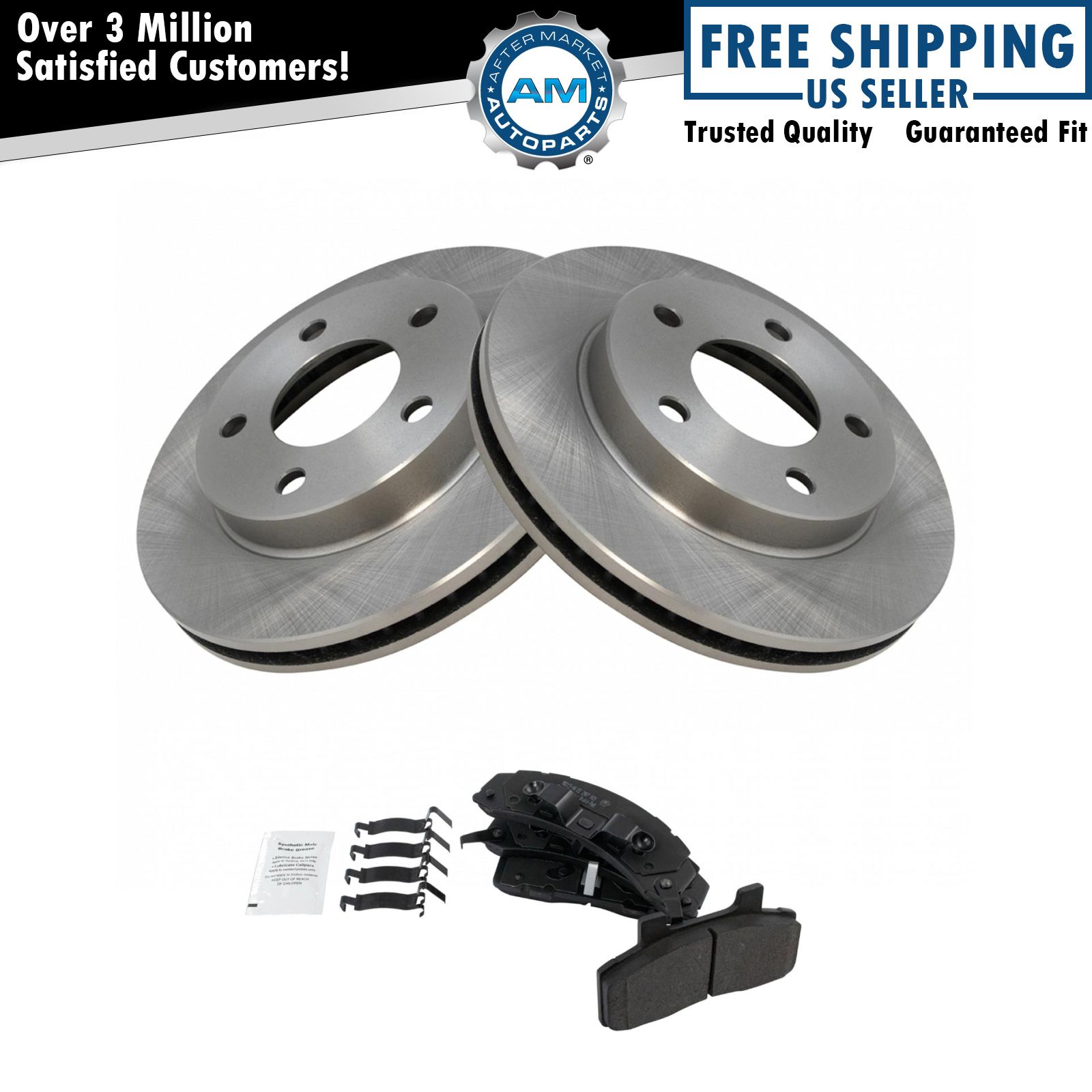 Front Metallic Disc Brake Pads & Rotors Kit for Buick Chevy Olds Pontiac