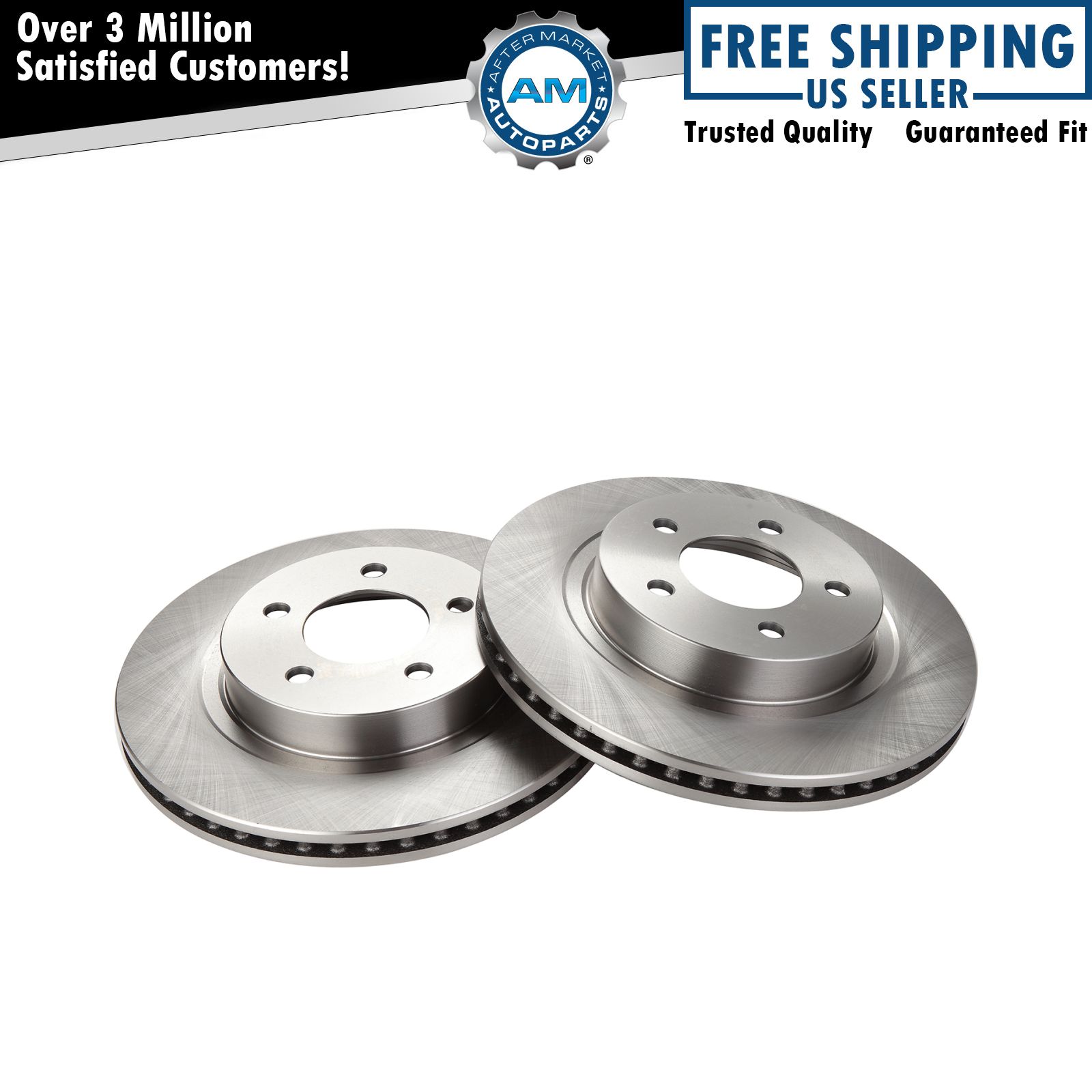 5 Lug Front Brake Rotor Pair Set for Dodge Chrysler Intrepid 300M